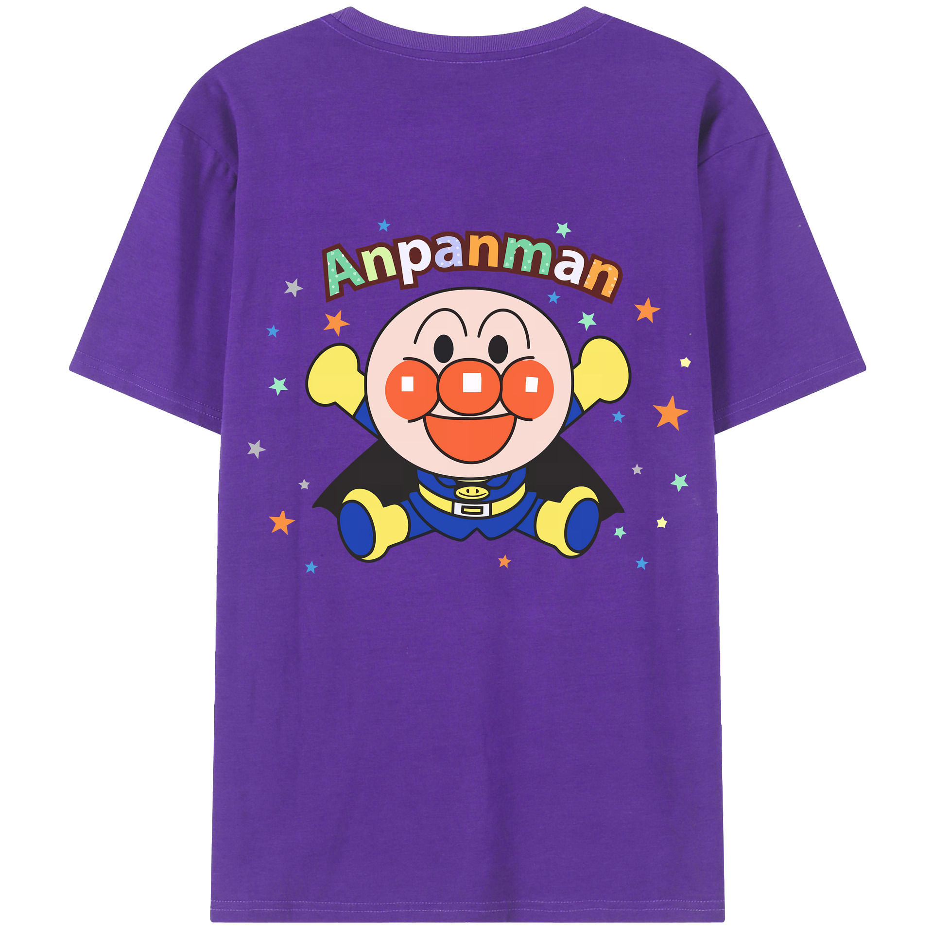 （画像用） アンパンマン Anpanman 綿100％ メンズ半袖Tシャツ（バックプリント） 通気性
