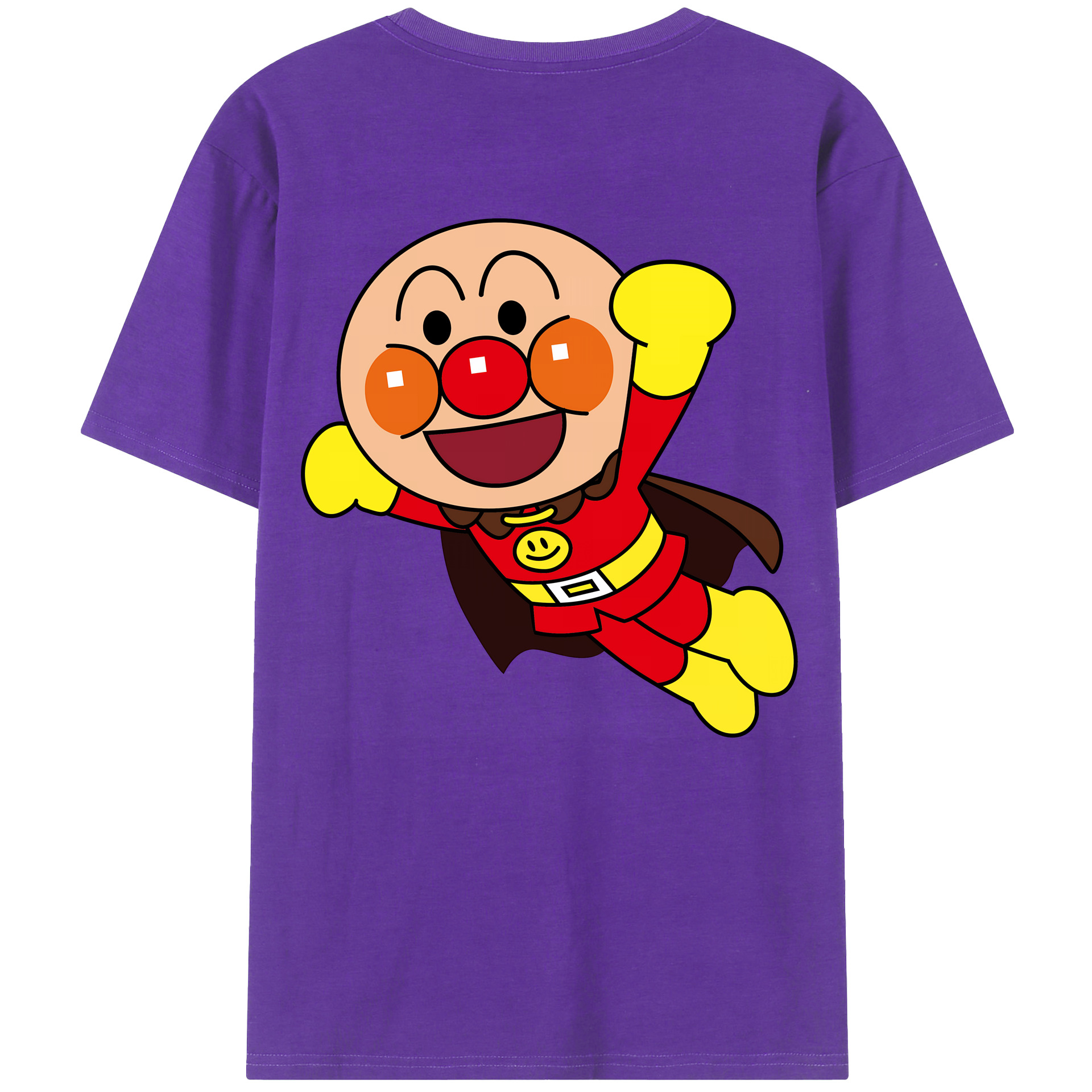 （画像用） アンパンマン Anpanman 綿100％ メンズ半袖Tシャツ（バックプリント） 通気性