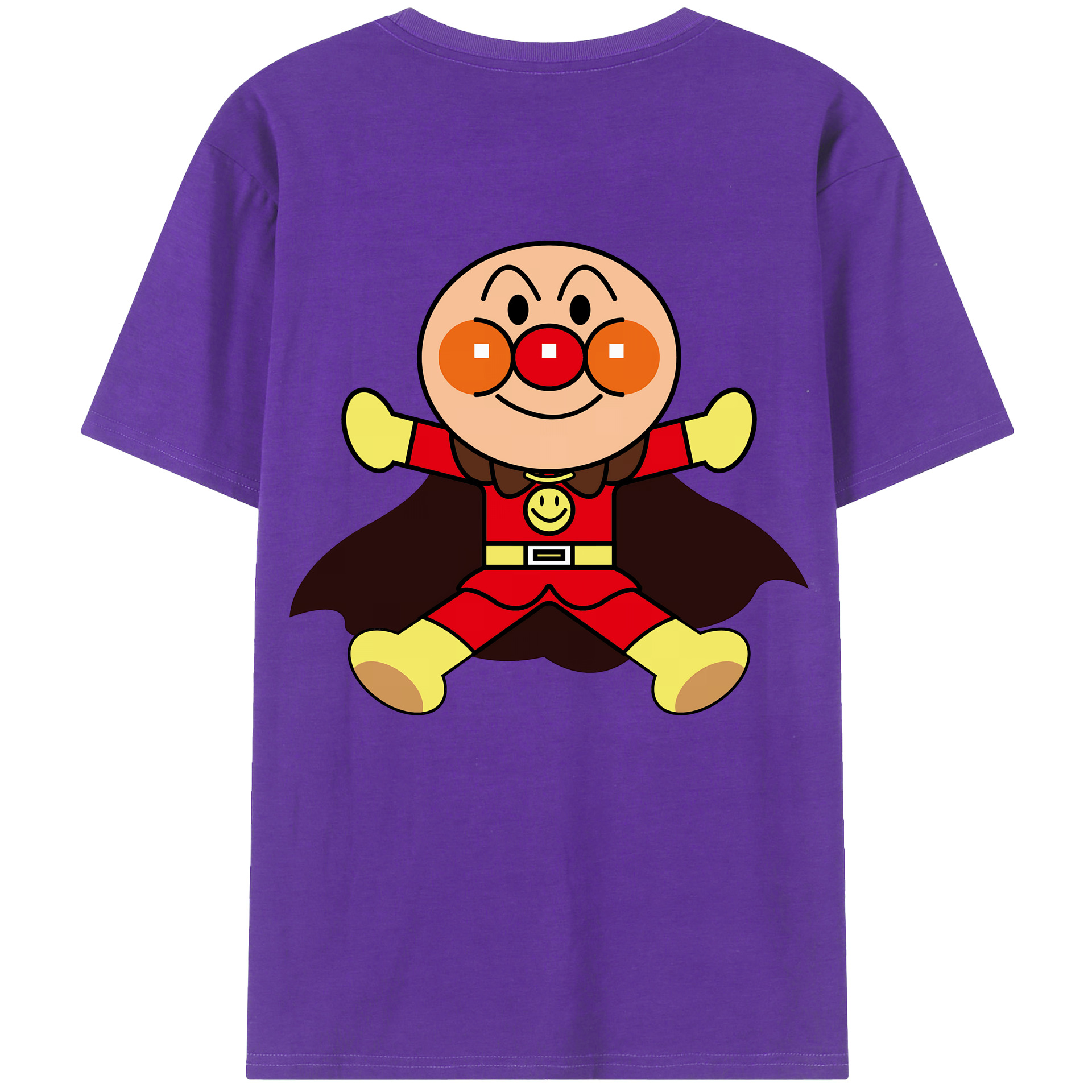 （画像用） アンパンマン Anpanman 綿100％ メンズ半袖Tシャツ（バックプリント） 通気性