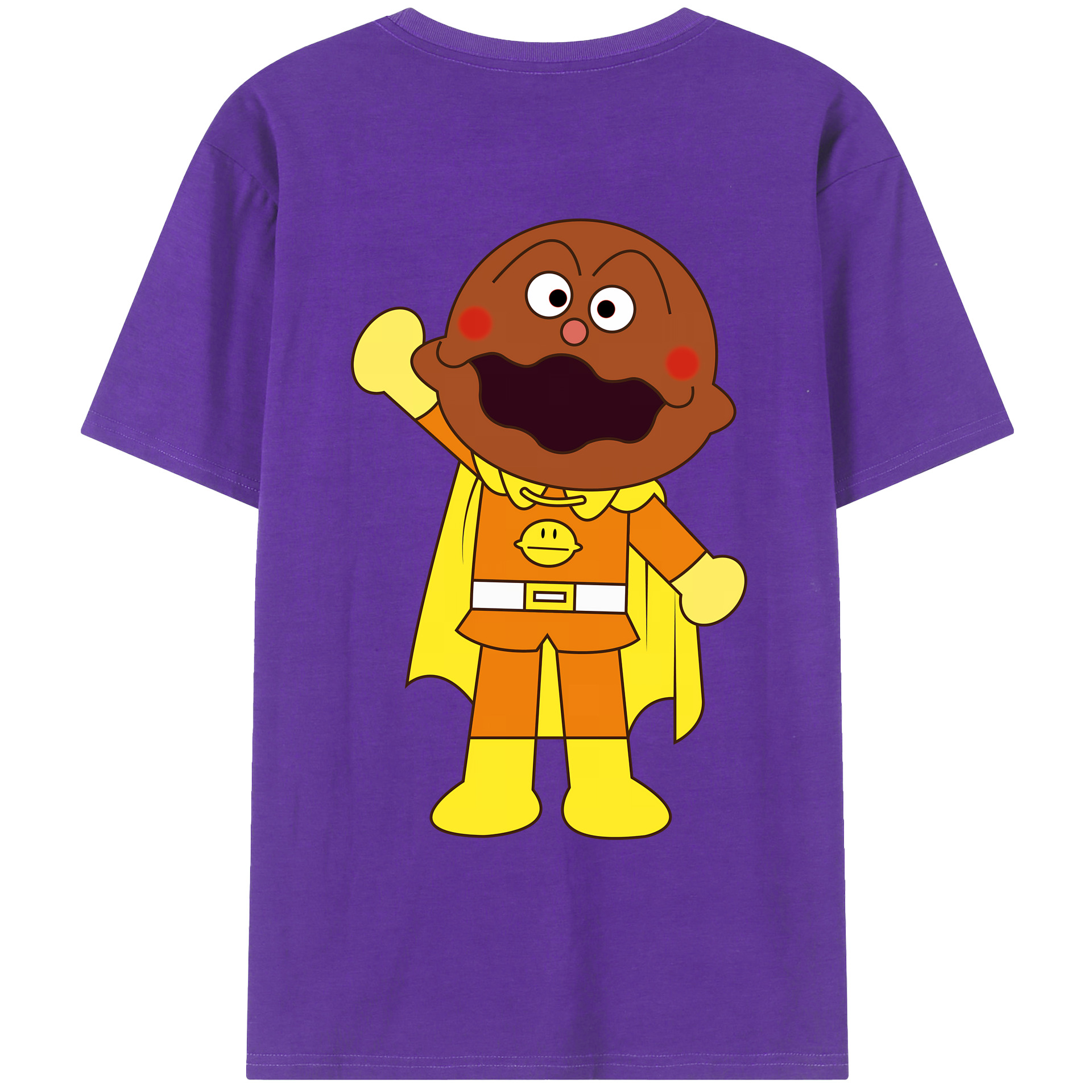（画像用） アンパンマン Anpanman 綿100％ メンズ半袖Tシャツ（バックプリント） 通気性