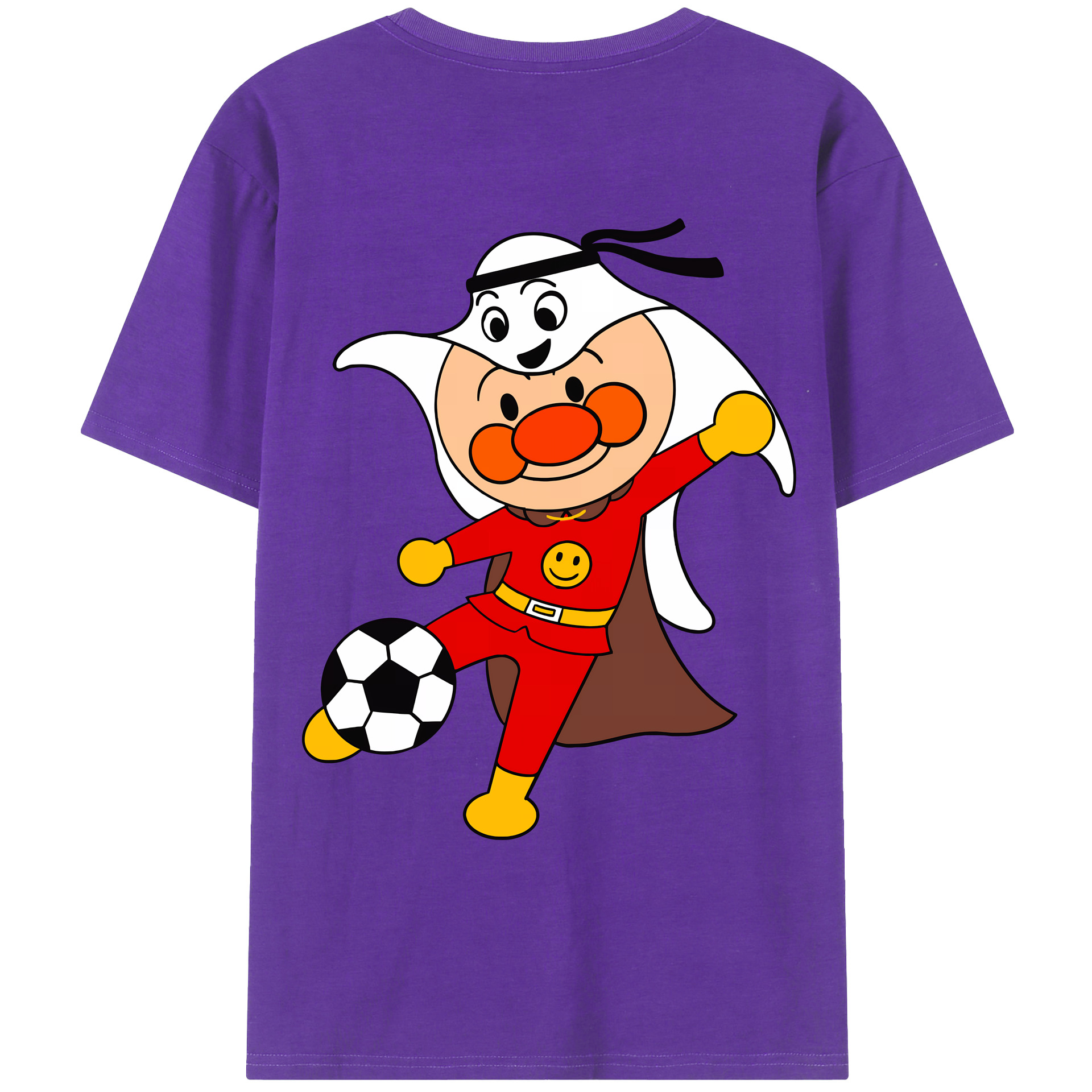 （画像用） アンパンマン Anpanman 綿100％ メンズ半袖Tシャツ（バックプリント） 通気性