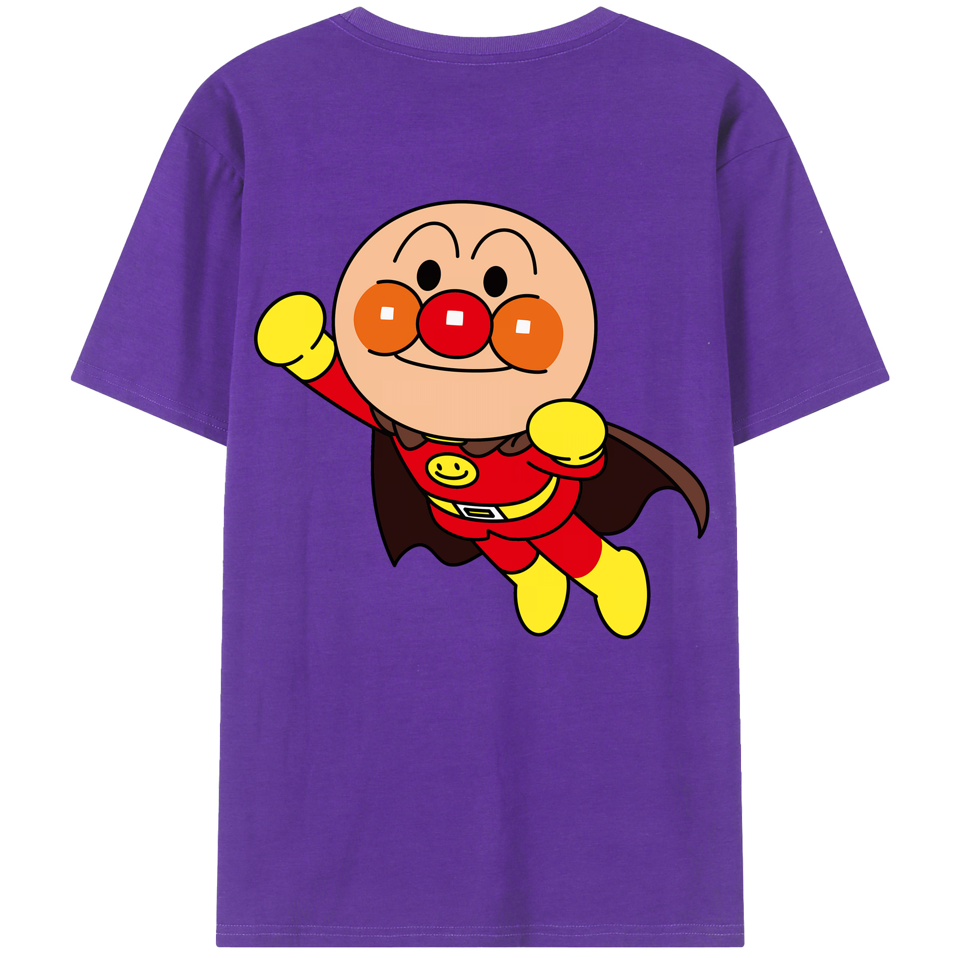 （画像用） アンパンマン Anpanman 綿100％ メンズ半袖Tシャツ（バックプリント） 通気性