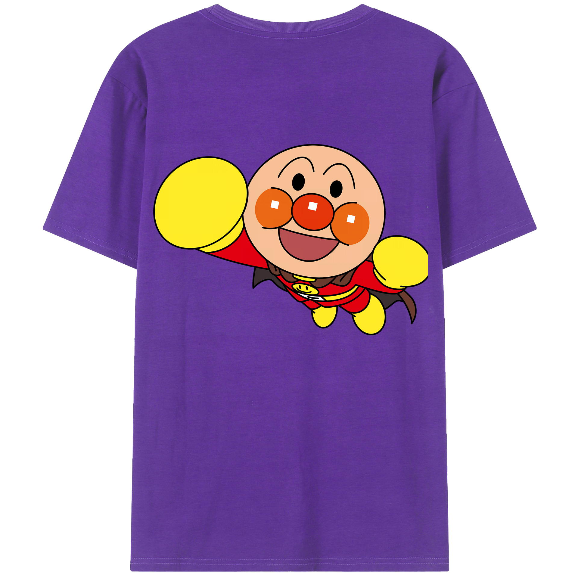 （画像用） アンパンマン Anpanman 綿100％ メンズ半袖Tシャツ（バックプリント） 通気性