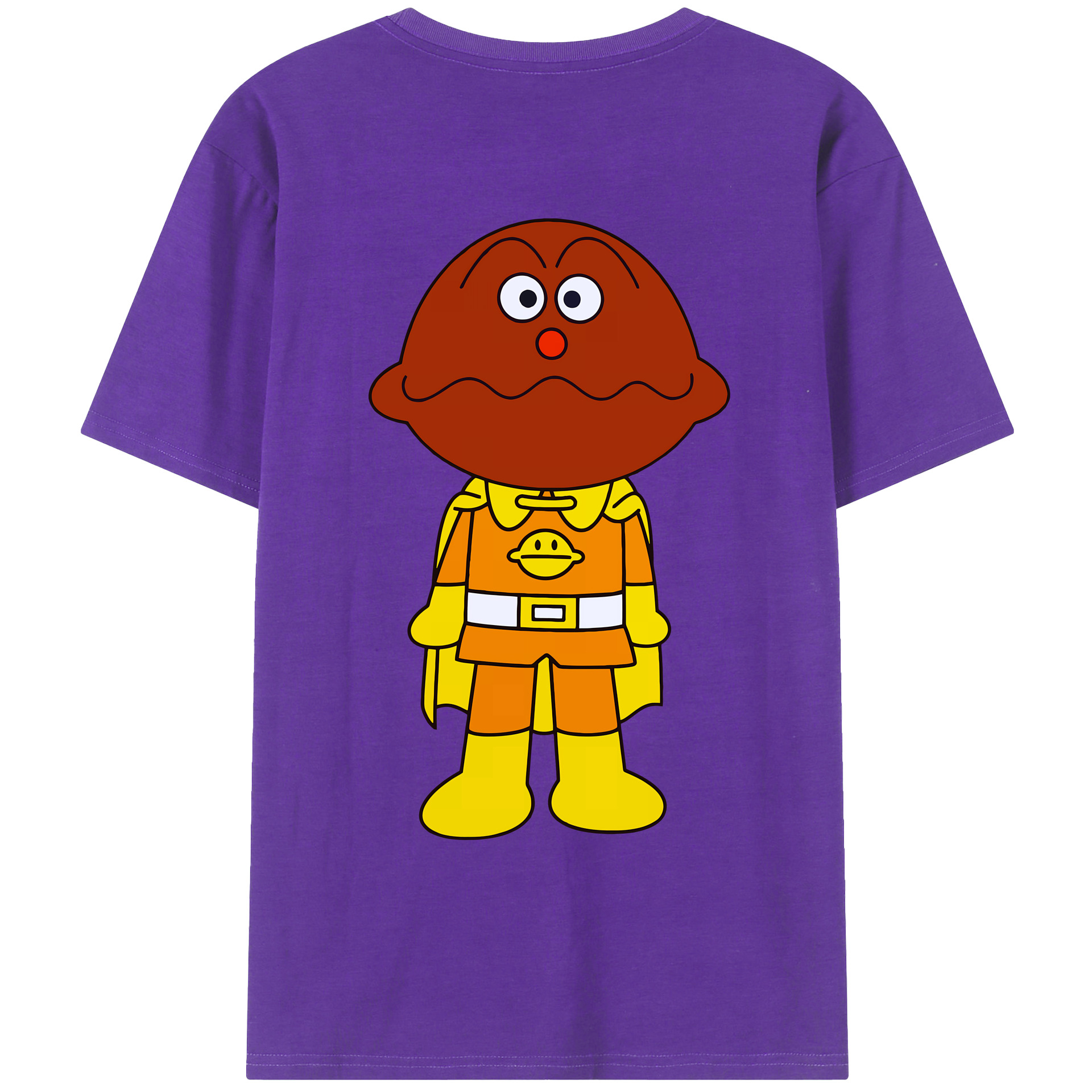 （画像用） アンパンマン Anpanman 綿100％ メンズ半袖Tシャツ（バックプリント） 通気性