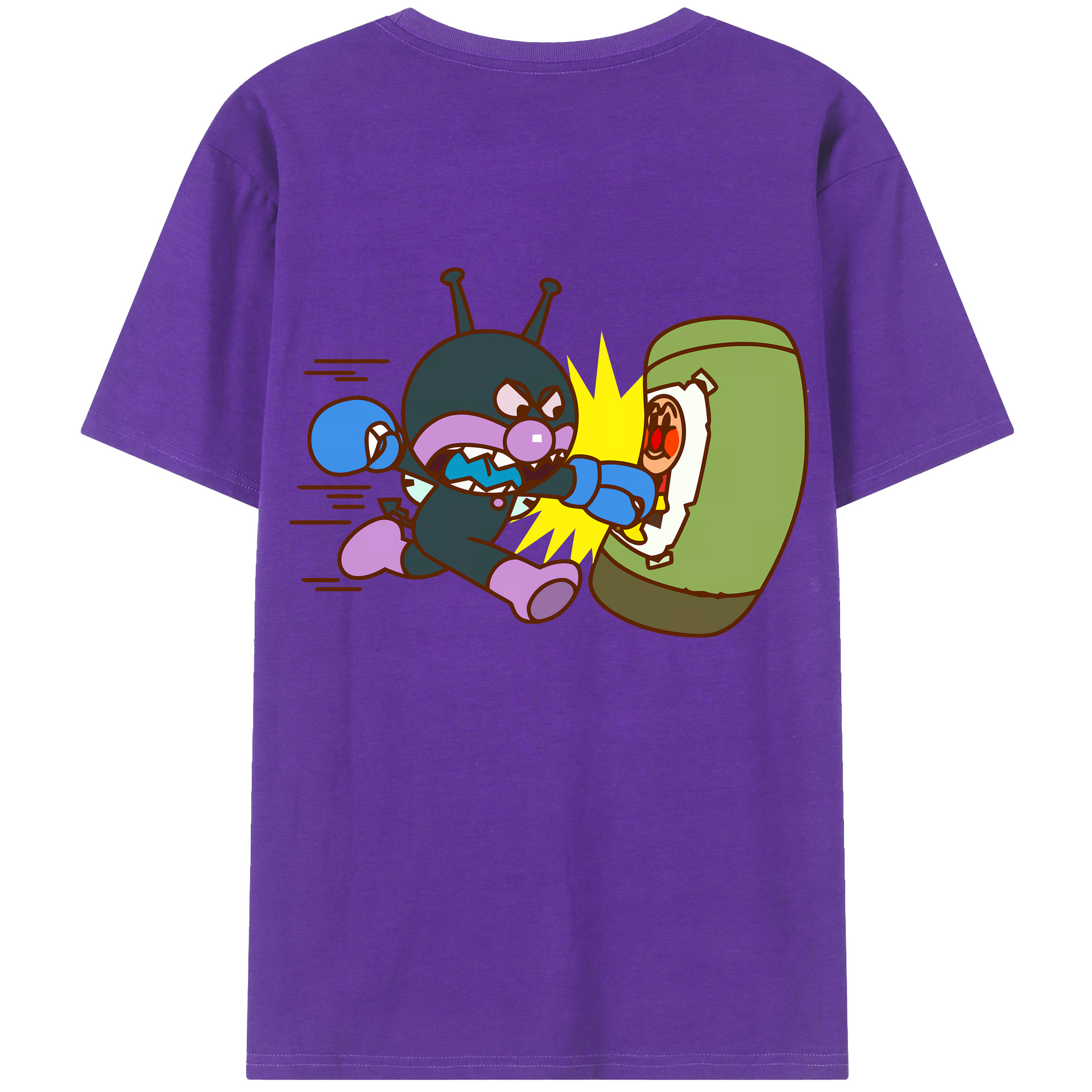 （画像用） アンパンマン Anpanman 綿100％ メンズ半袖Tシャツ（バックプリント） 通気性