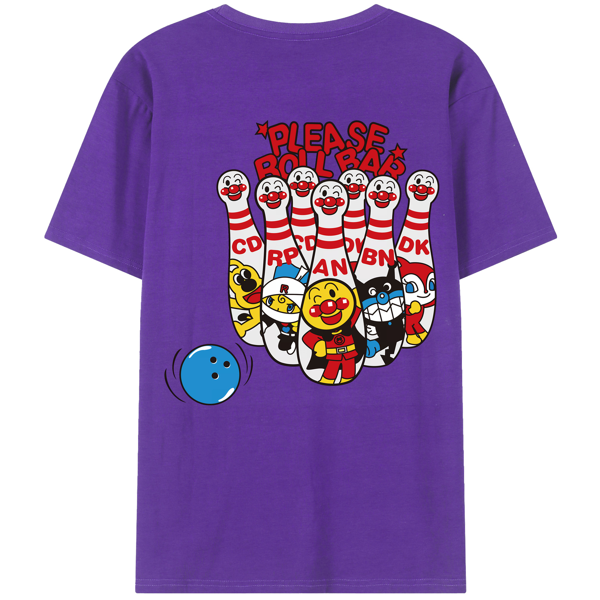 （画像用） アンパンマン Anpanman 綿100％ メンズ半袖Tシャツ（バックプリント） 通気性