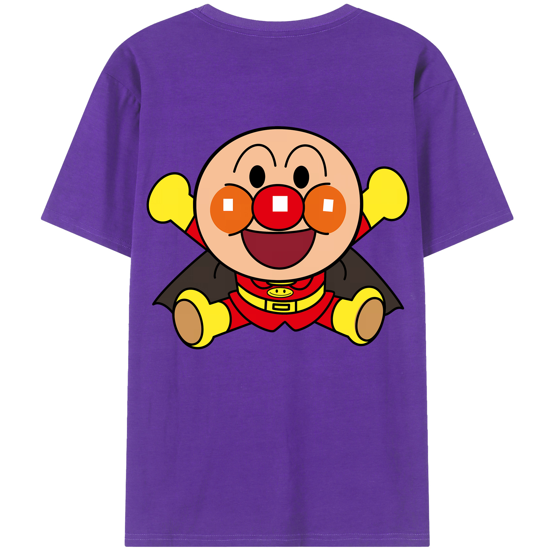 （画像用） アンパンマン Anpanman 綿100％ メンズ半袖Tシャツ（バックプリント） 通気性