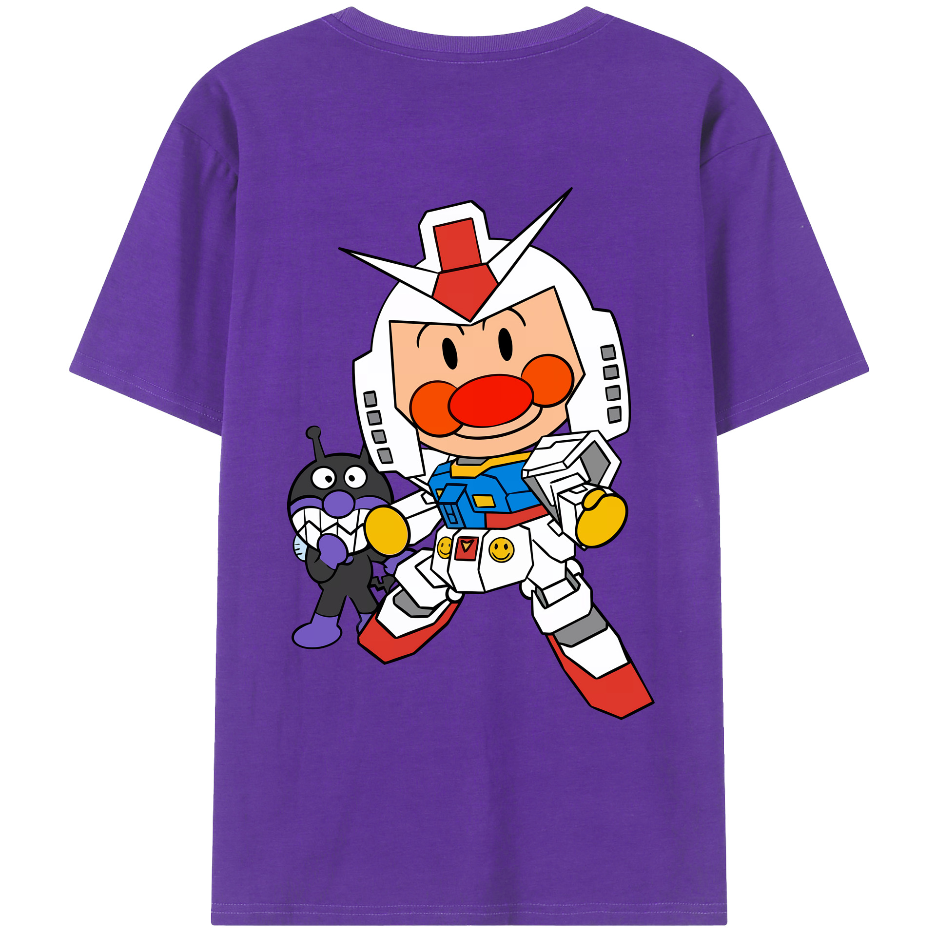 （画像用） アンパンマン Anpanman 綿100％ メンズ半袖Tシャツ（バックプリント） 通気性