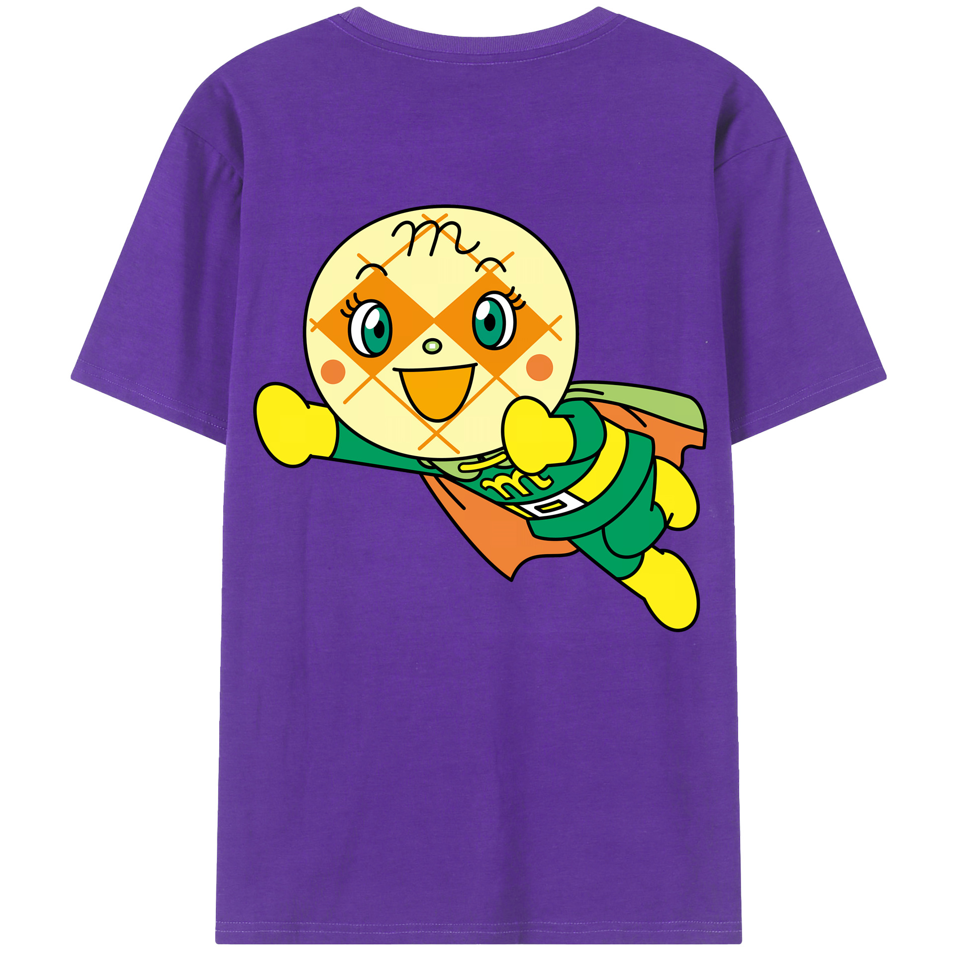 （画像用） アンパンマン Anpanman 綿100％ メンズ半袖Tシャツ（バックプリント） 通気性