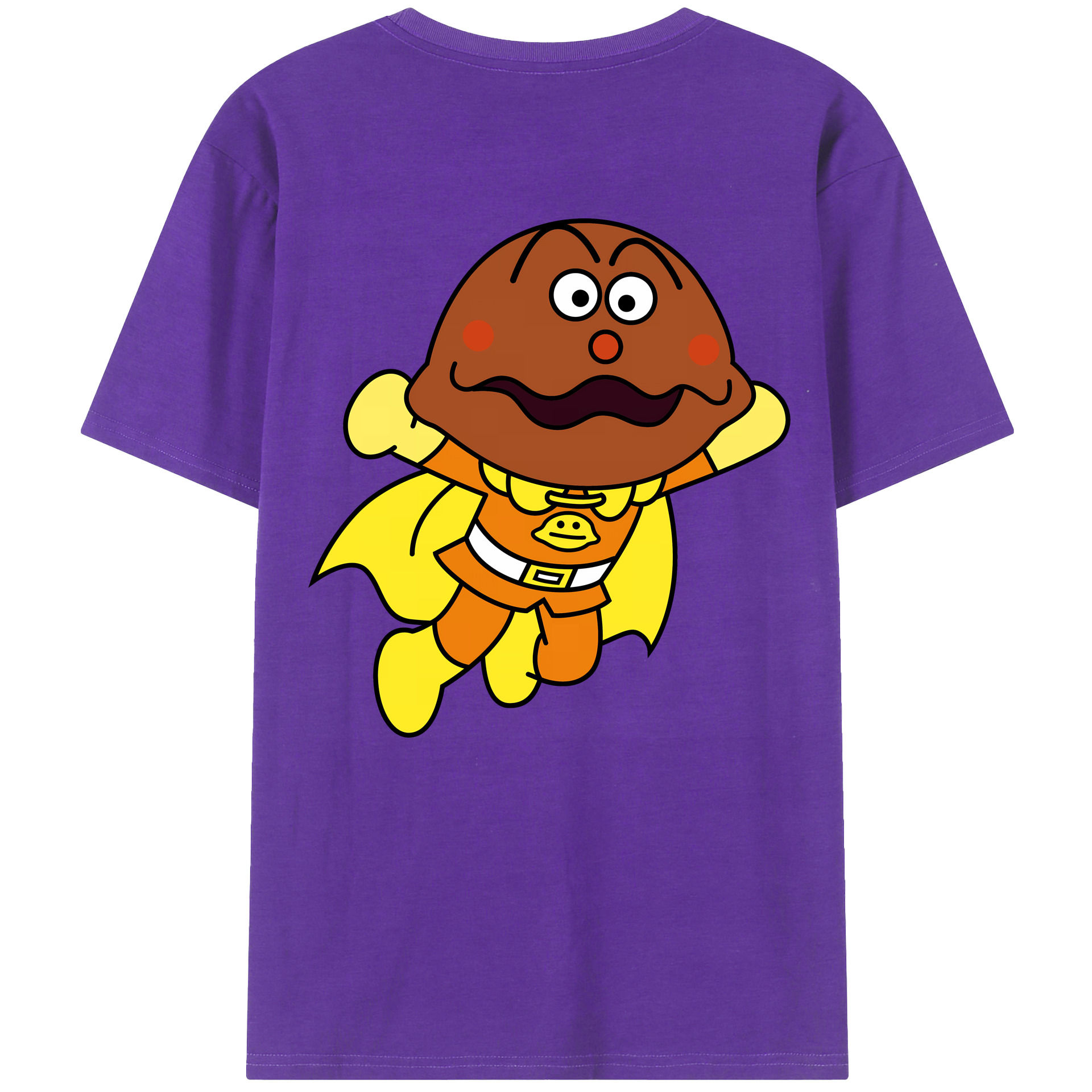 （画像用） アンパンマン Anpanman 綿100％ メンズ半袖Tシャツ（バックプリント） 通気性