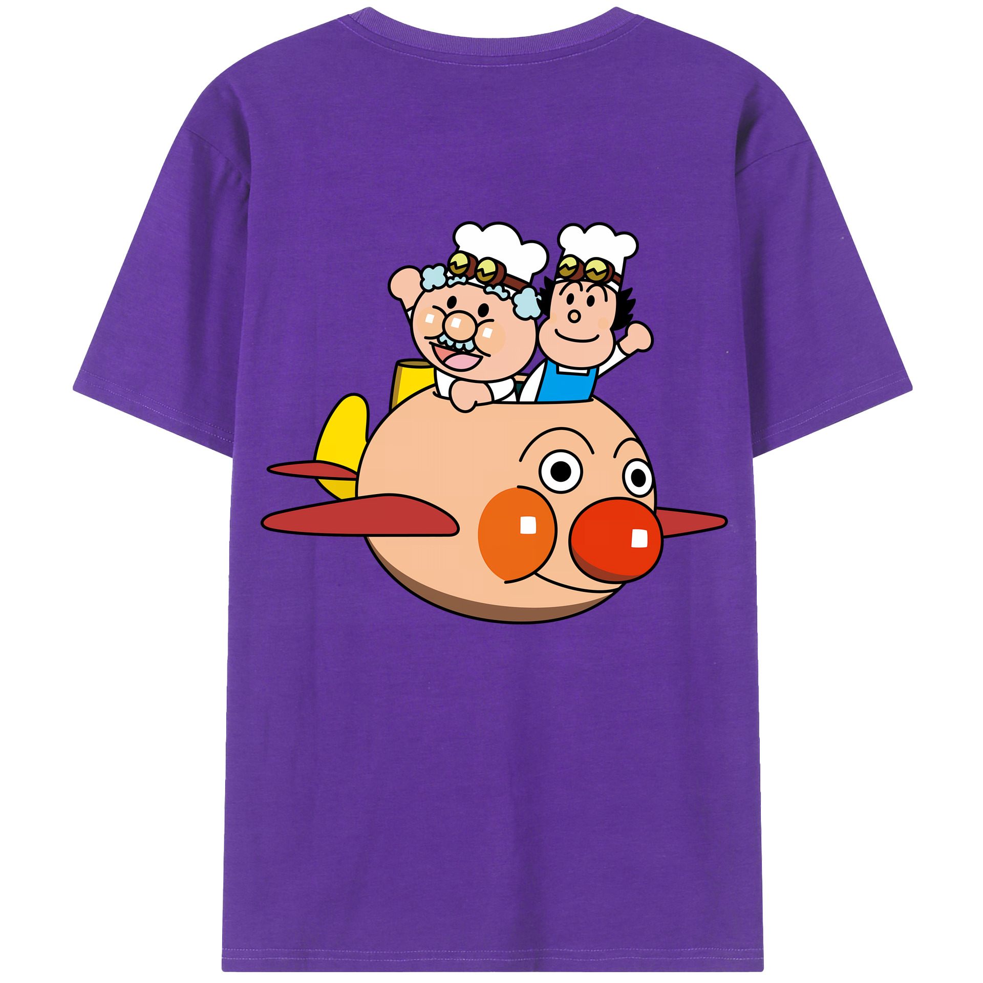 （画像用） アンパンマン Anpanman 綿100％ メンズ半袖Tシャツ（バックプリント） 通気性