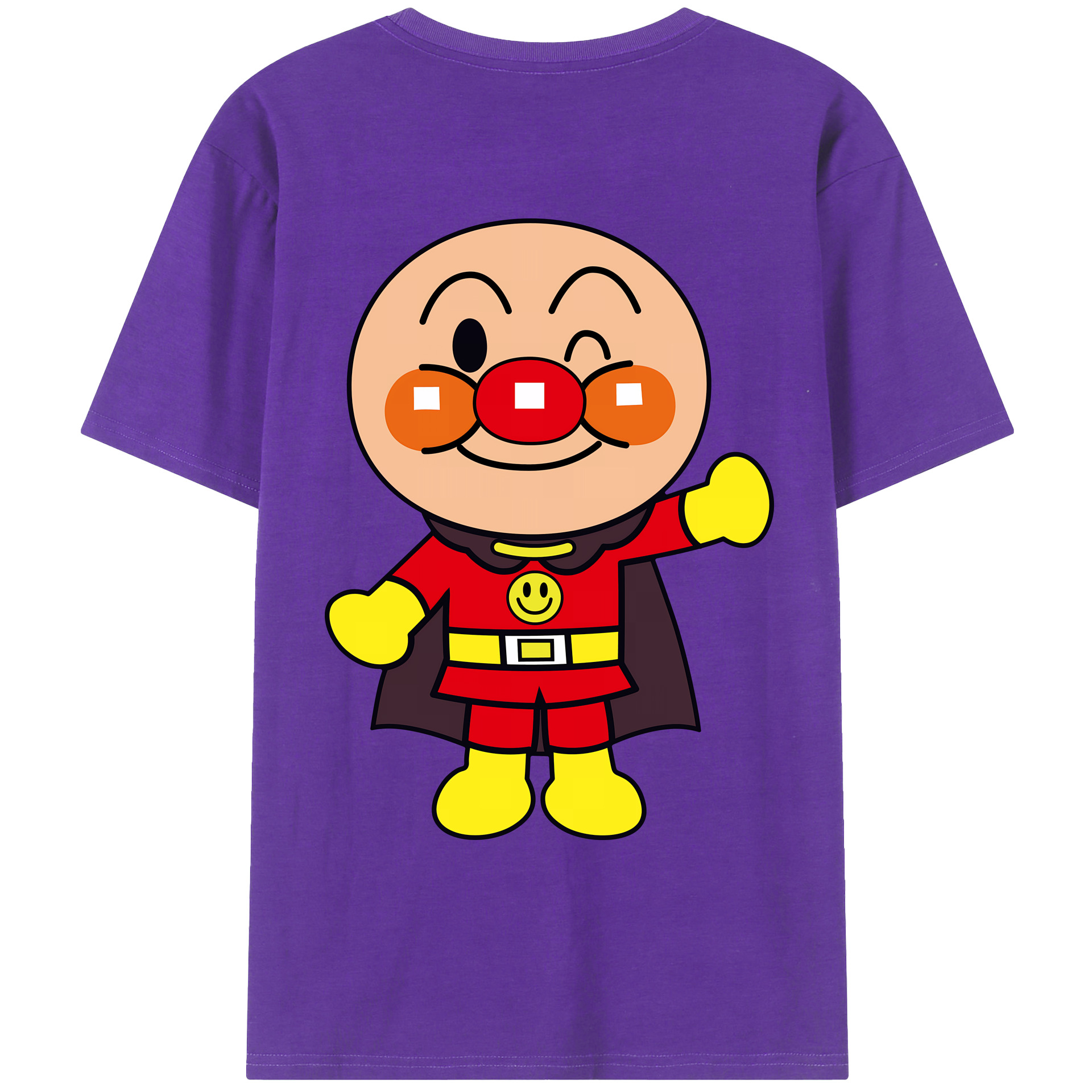 （画像用） アンパンマン Anpanman 綿100％ メンズ半袖Tシャツ（バックプリント） 通気性