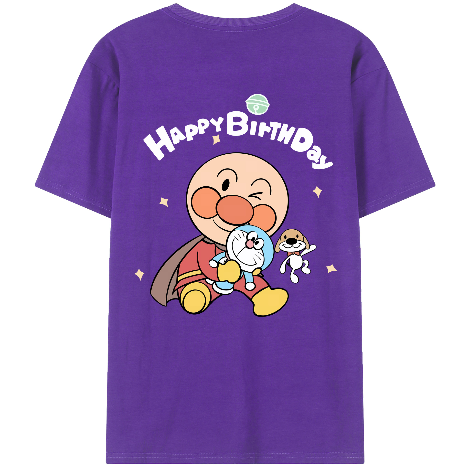 （画像用） アンパンマン Anpanman 綿100％ メンズ半袖Tシャツ（バックプリント） 通気性