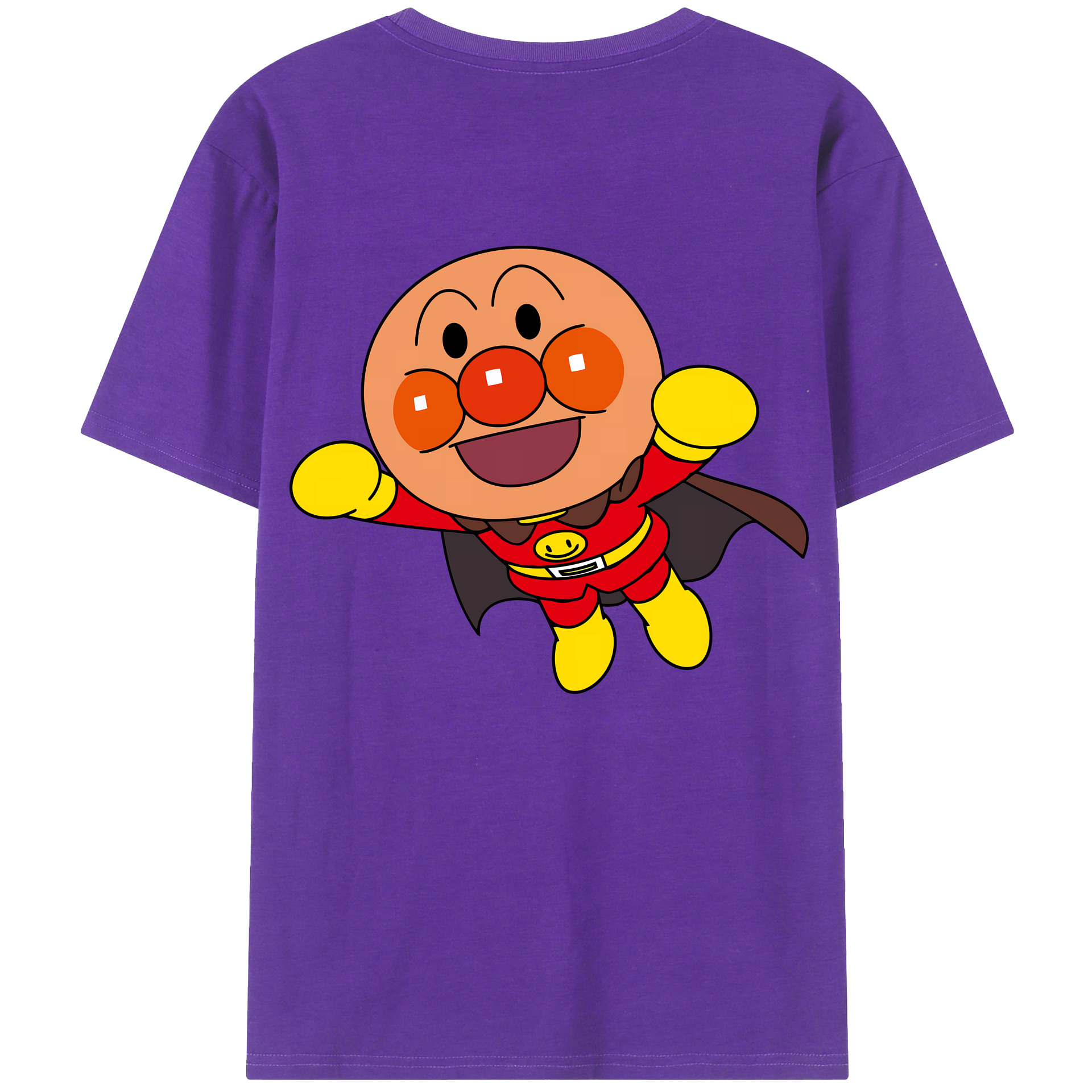 （画像用） アンパンマン Anpanman 綿100％ メンズ半袖Tシャツ（バックプリント） 通気性