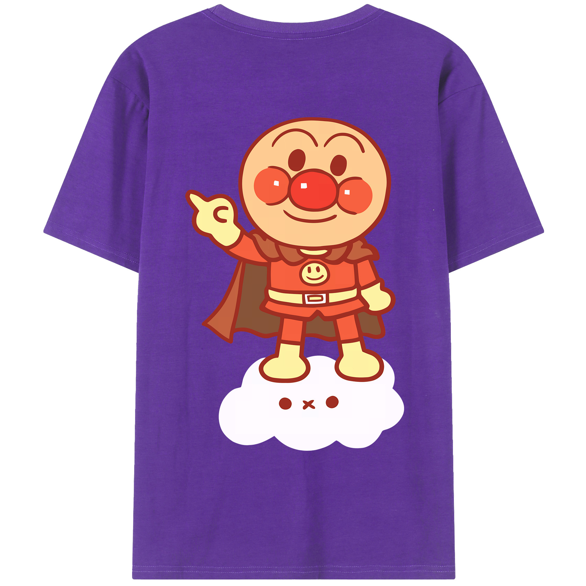 （画像用） アンパンマン Anpanman 綿100％ メンズ半袖Tシャツ（バックプリント） 通気性