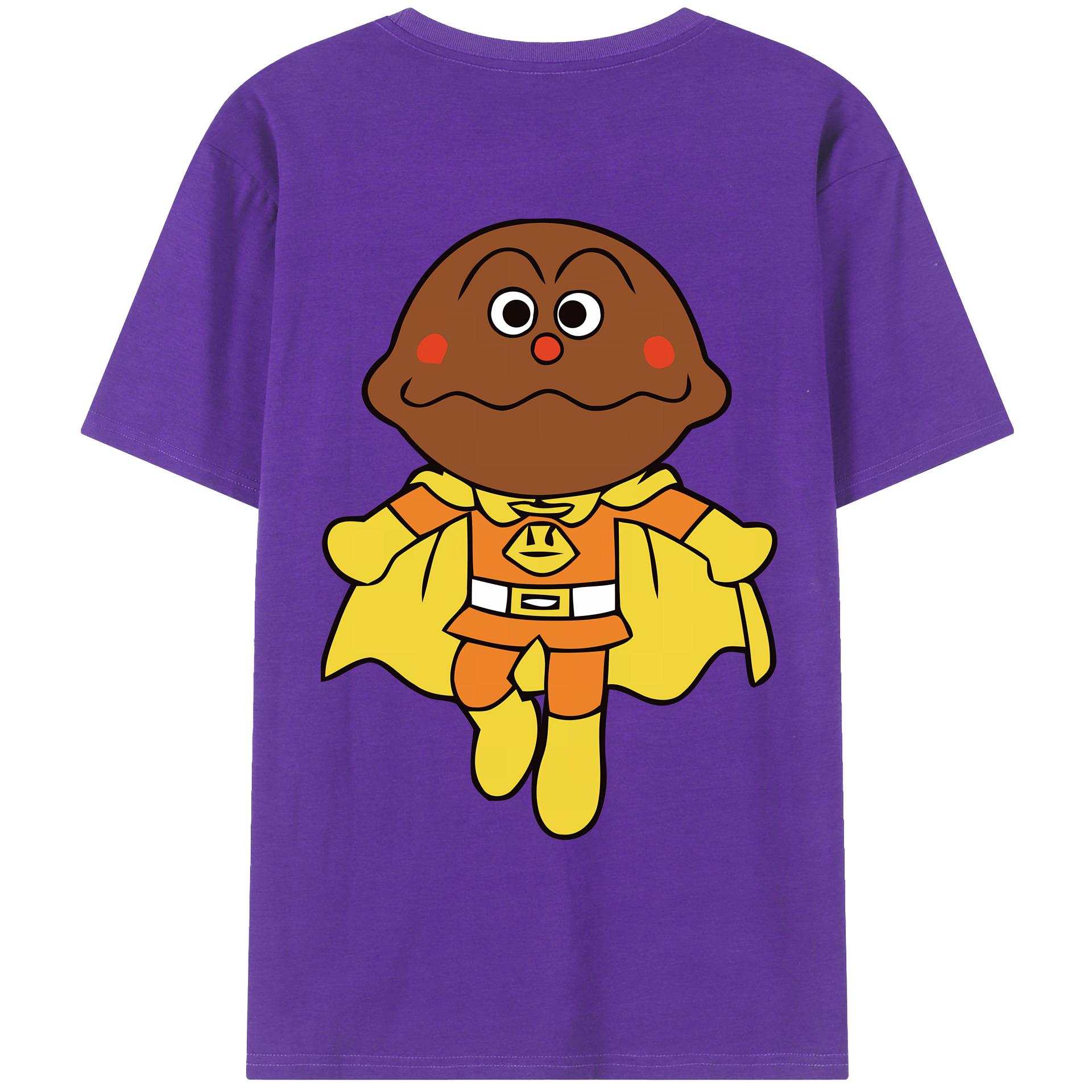 （画像用） アンパンマン Anpanman 綿100％ メンズ半袖Tシャツ（バックプリント） 通気性