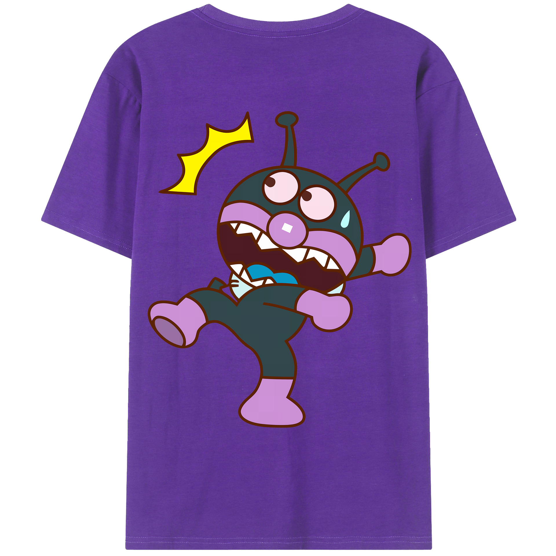 （画像用） アンパンマン Anpanman 綿100％ メンズ半袖Tシャツ（バックプリント） 通気性