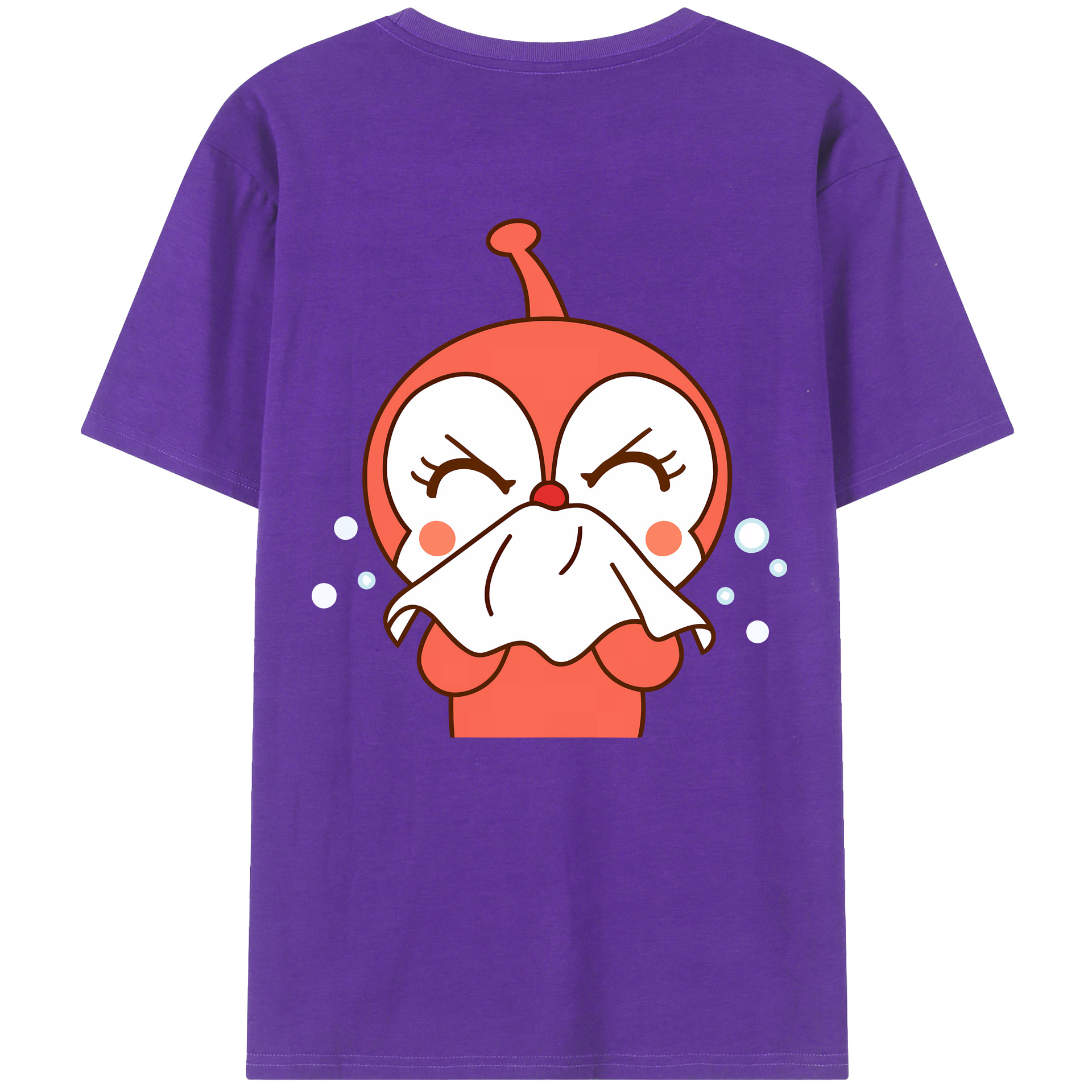 （画像用） アンパンマン Anpanman 綿100％ メンズ半袖Tシャツ（バックプリント） 通気性