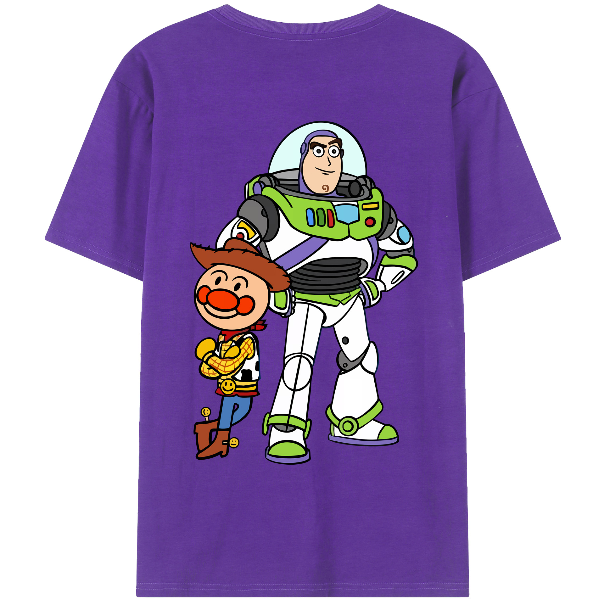 （画像用） アンパンマン Anpanman 綿100％ メンズ半袖Tシャツ（バックプリント） 通気性