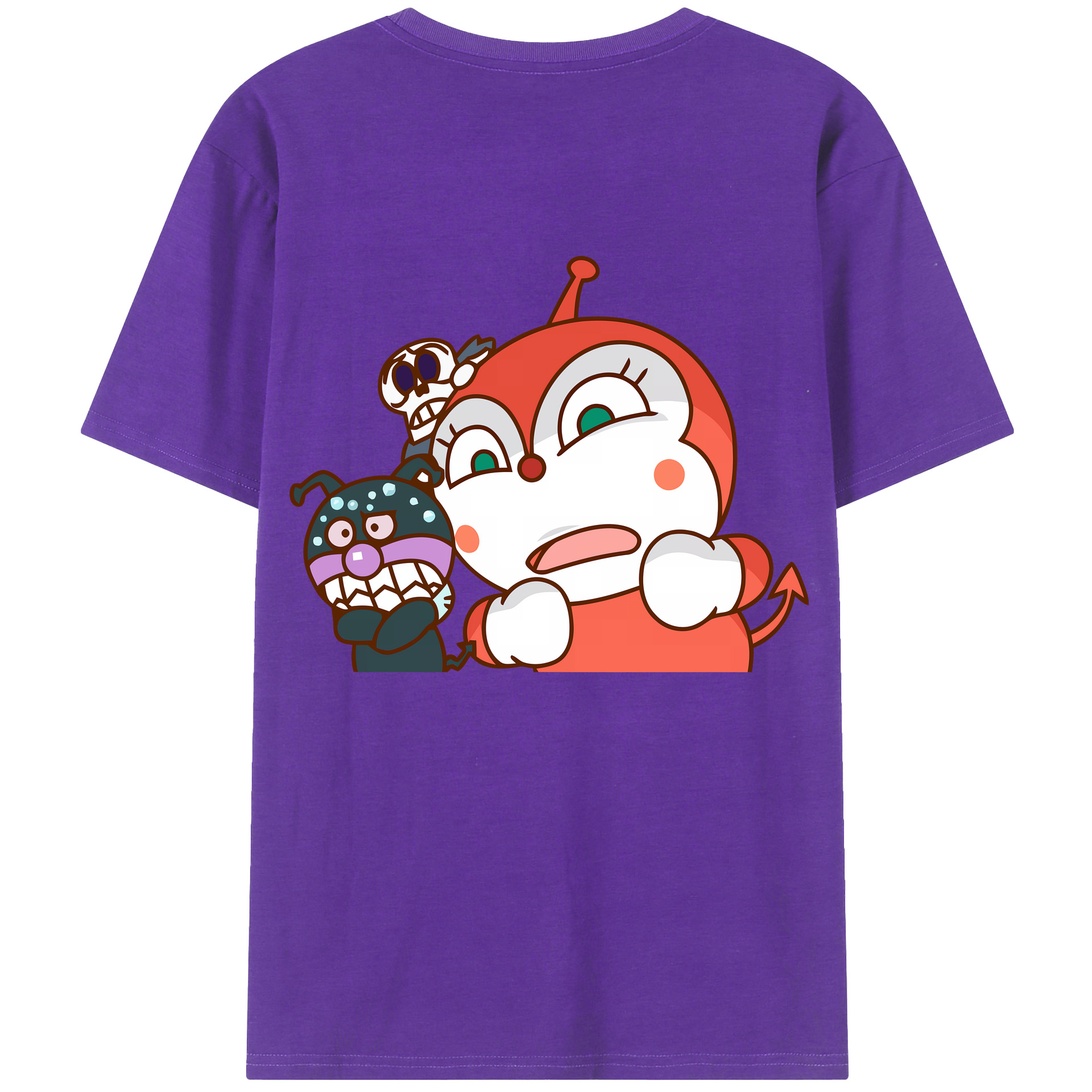 （画像用） アンパンマン Anpanman 綿100％ メンズ半袖Tシャツ（バックプリント） 通気性