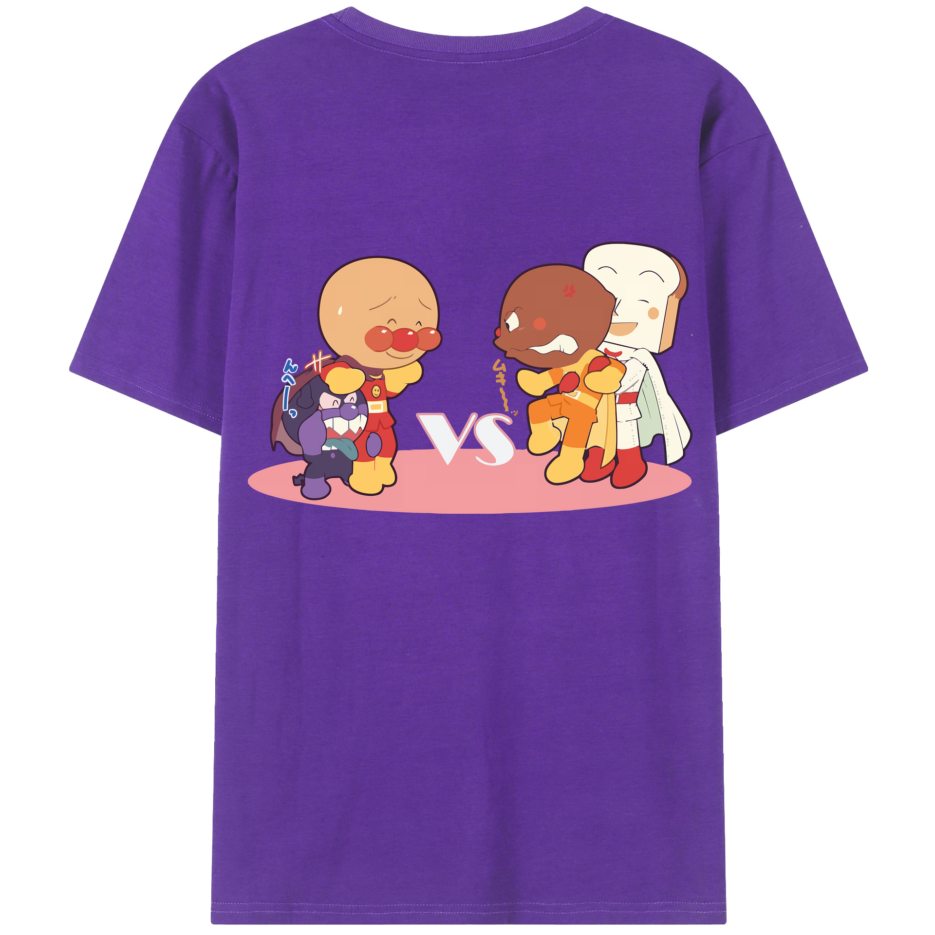 （画像用） アンパンマン Anpanman 綿100％ メンズ半袖Tシャツ（バックプリント） 通気性