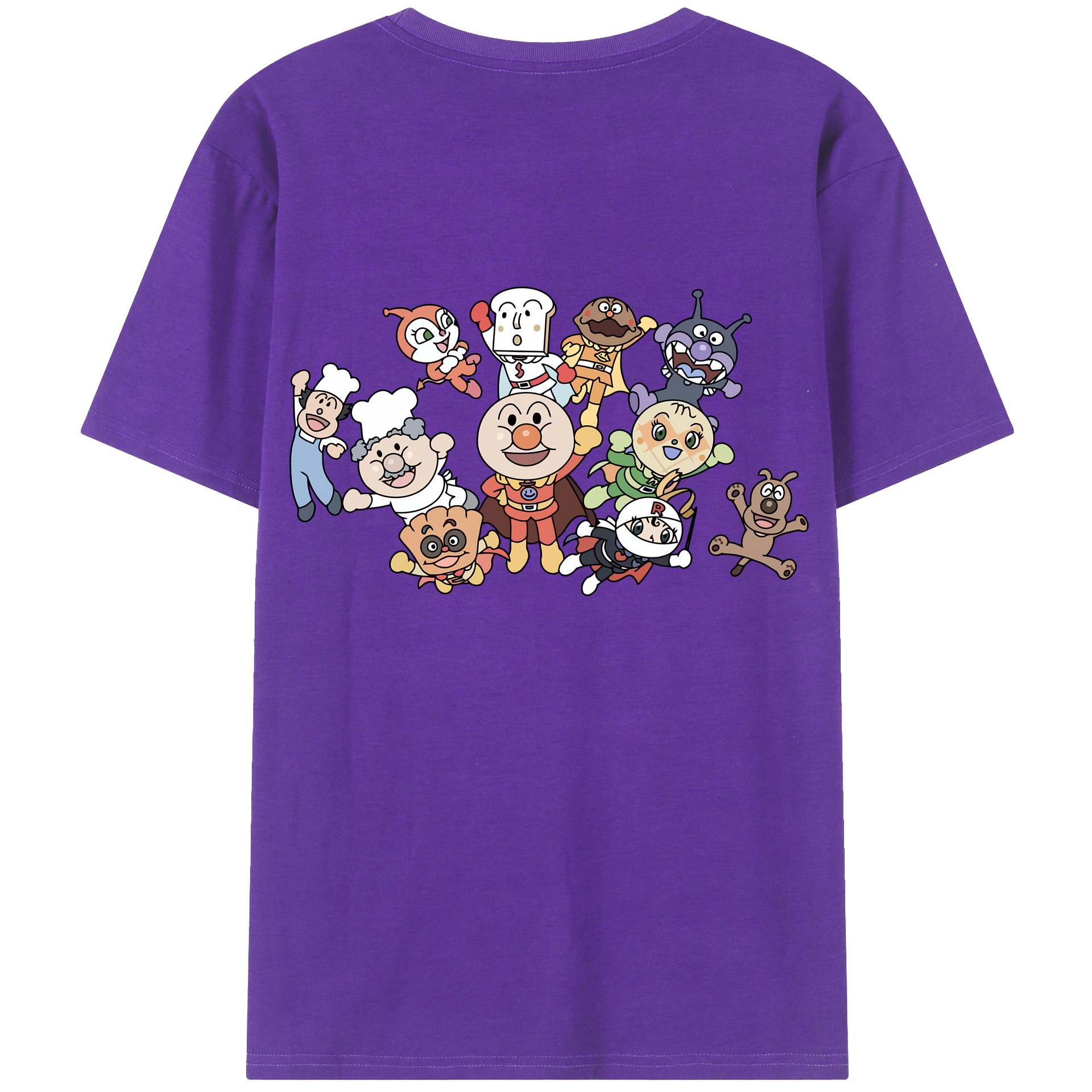 （画像用） アンパンマン Anpanman 綿100％ メンズ半袖Tシャツ（バックプリント） 通気性