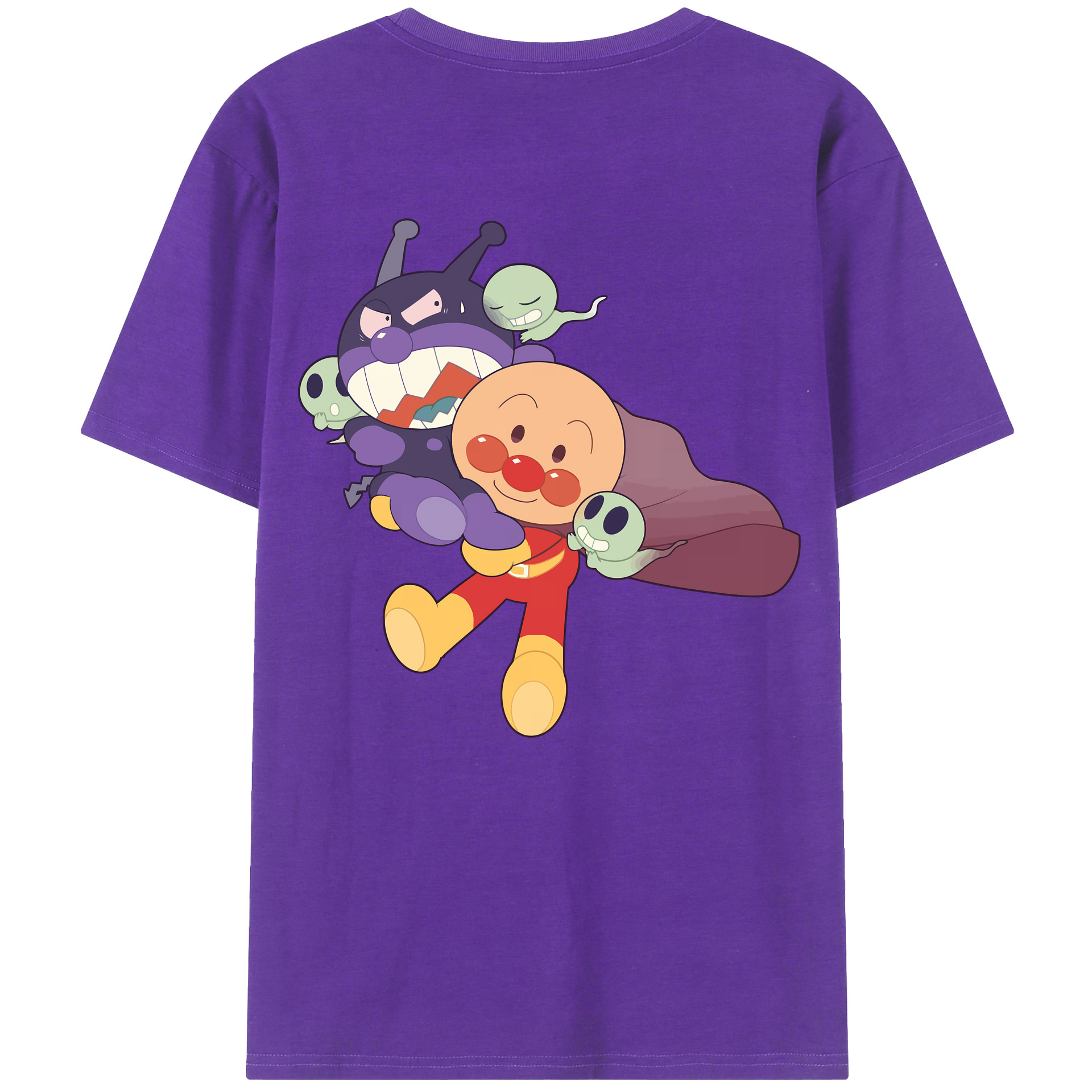 （画像用） アンパンマン Anpanman 綿100％ メンズ半袖Tシャツ（バックプリント） 通気性