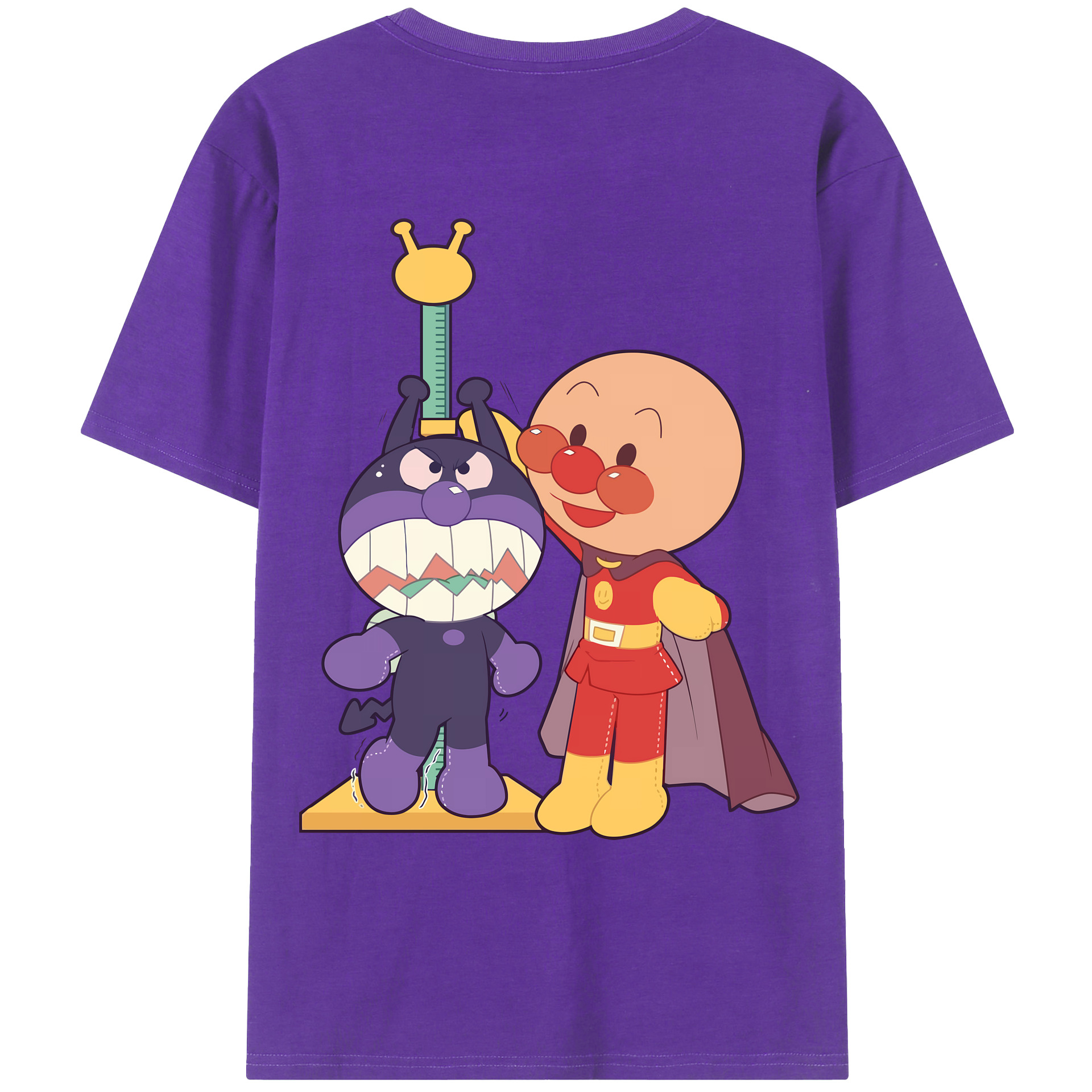 （画像用） アンパンマン Anpanman 綿100％ メンズ半袖Tシャツ（バックプリント） 通気性