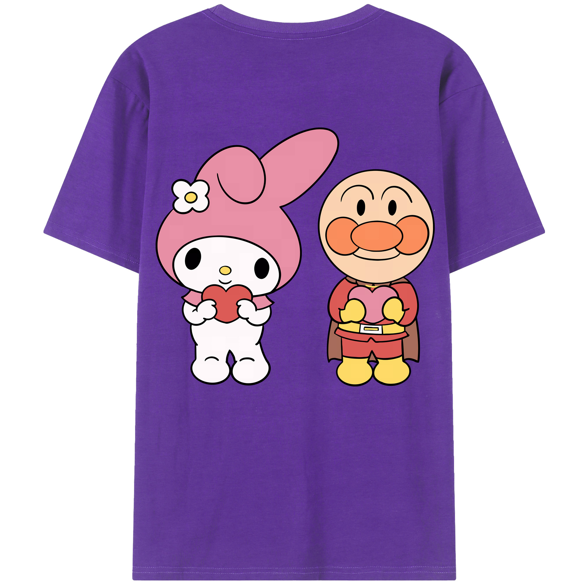 （画像用） アンパンマン Anpanman 綿100％ メンズ半袖Tシャツ（バックプリント） 通気性