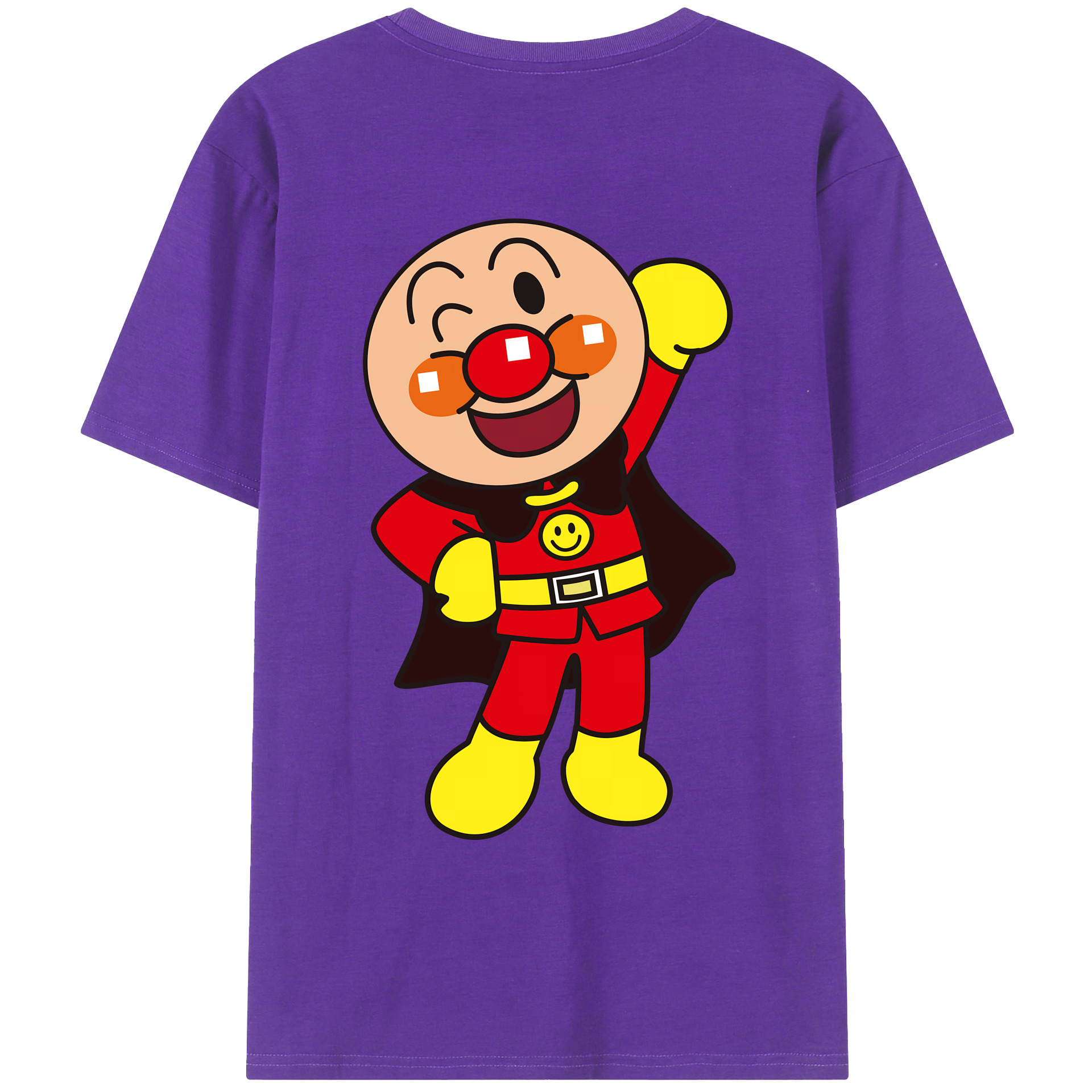 （画像用） アンパンマン Anpanman 綿100％ メンズ半袖Tシャツ（バックプリント） 通気性