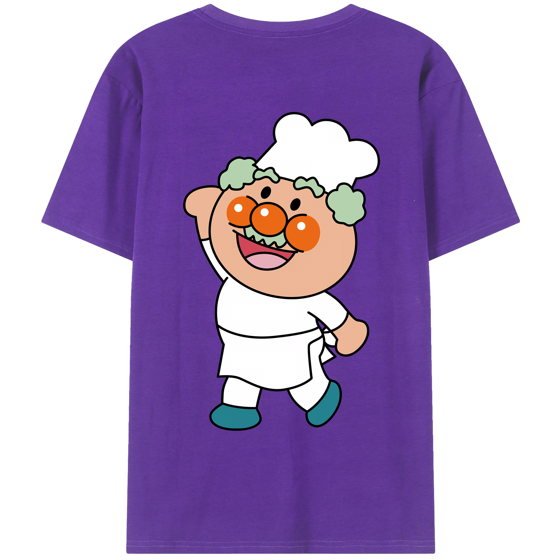 （画像用） アンパンマン Anpanman 綿100％ メンズ半袖Tシャツ（バックプリント） 通気性