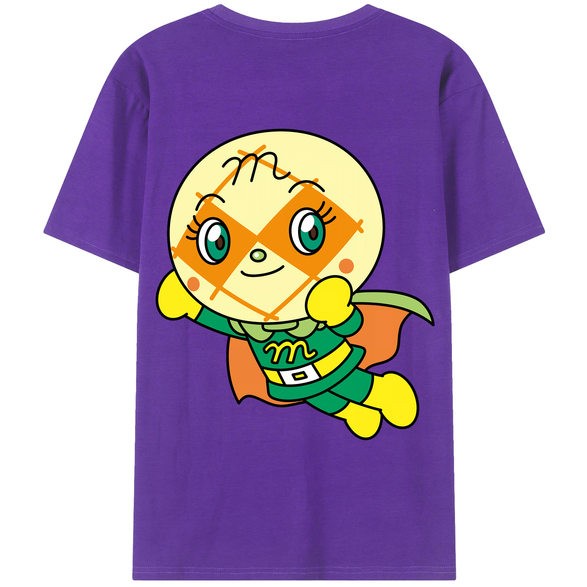 （画像用） アンパンマン Anpanman 綿100％ メンズ半袖Tシャツ（バックプリント） 通気性