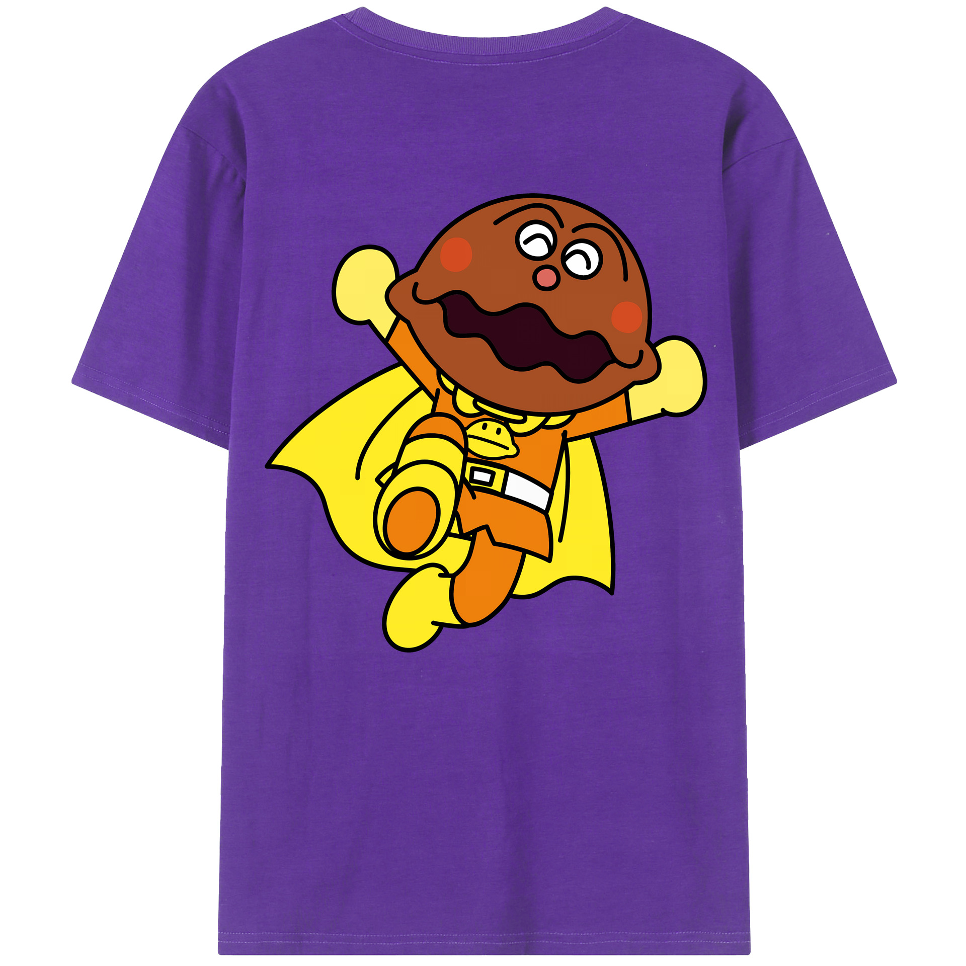 （画像用） アンパンマン Anpanman 綿100％ メンズ半袖Tシャツ（バックプリント） 通気性