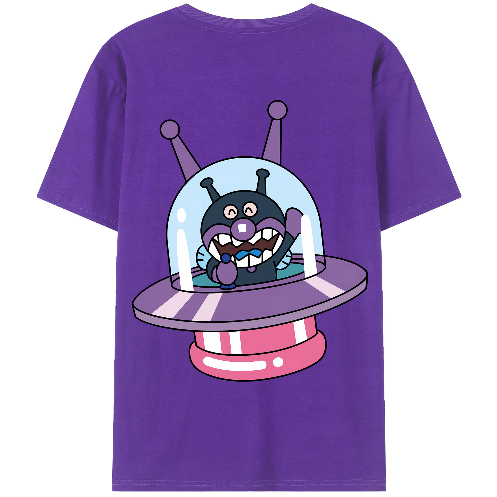 （画像用） アンパンマン Anpanman 綿100％ メンズ半袖Tシャツ（バックプリント） 通気性