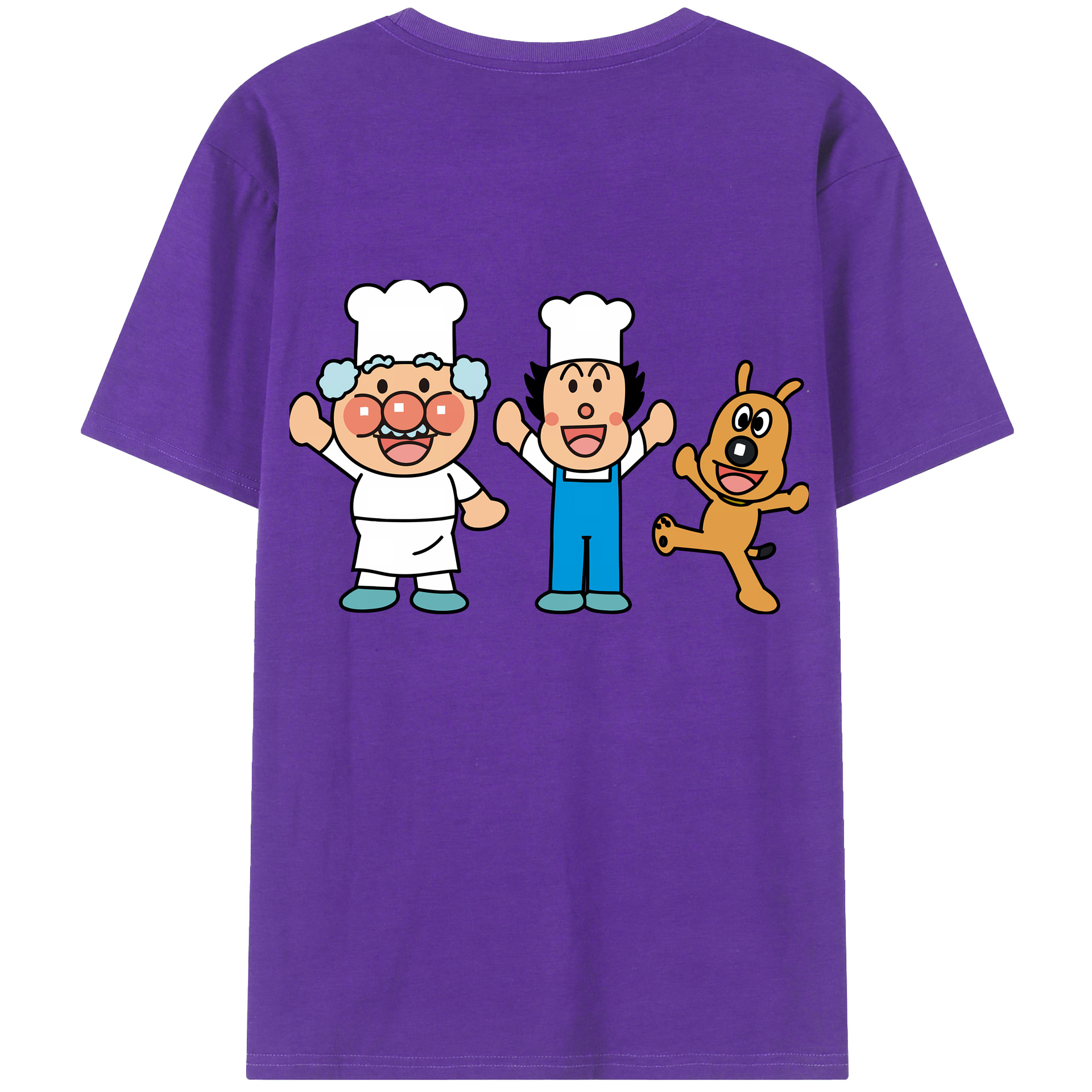 （画像用） アンパンマン Anpanman 綿100％ メンズ半袖Tシャツ（バックプリント） 通気性