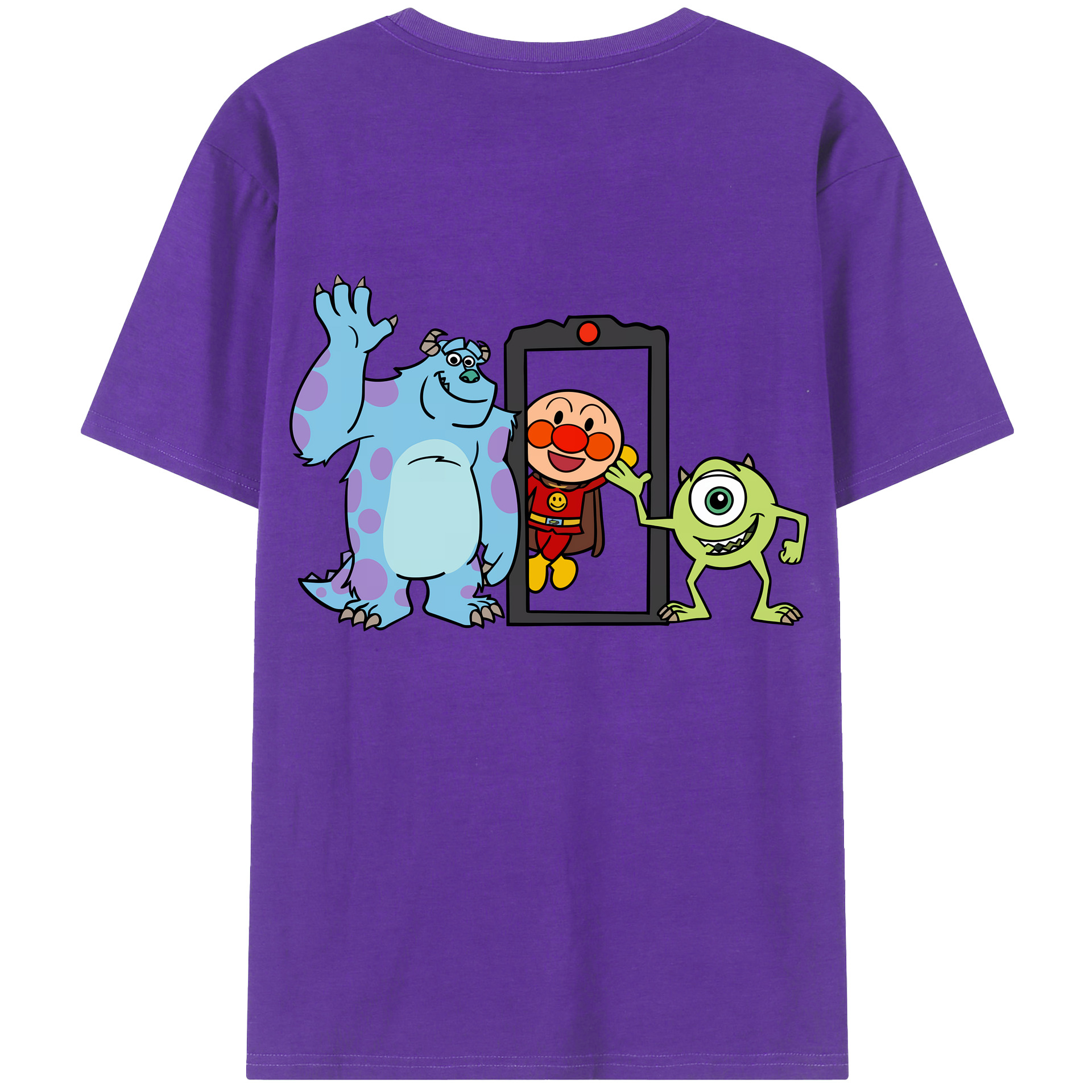 （画像用） アンパンマン Anpanman 綿100％ メンズ半袖Tシャツ（バックプリント） 通気性