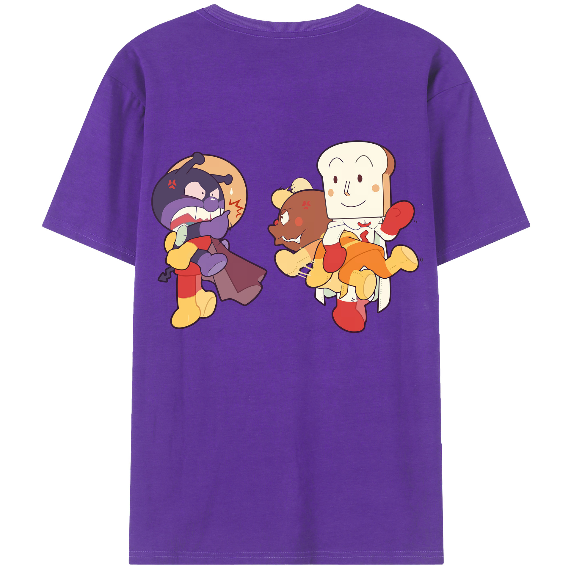 （画像用） アンパンマン Anpanman 綿100％ メンズ半袖Tシャツ（バックプリント） 通気性