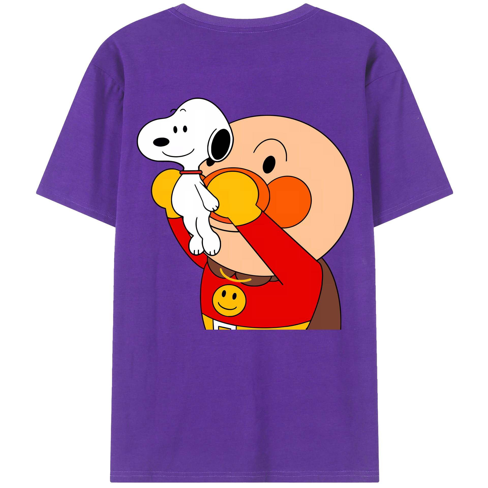 （画像用） アンパンマン Anpanman 綿100％ メンズ半袖Tシャツ（バックプリント） 通気性