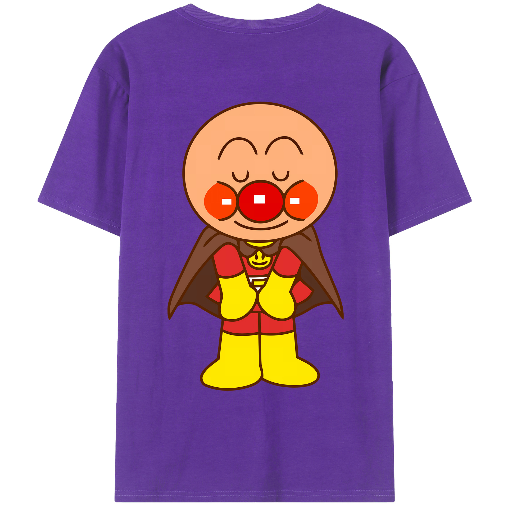 （画像用） アンパンマン Anpanman 綿100％ メンズ半袖Tシャツ（バックプリント） 通気性