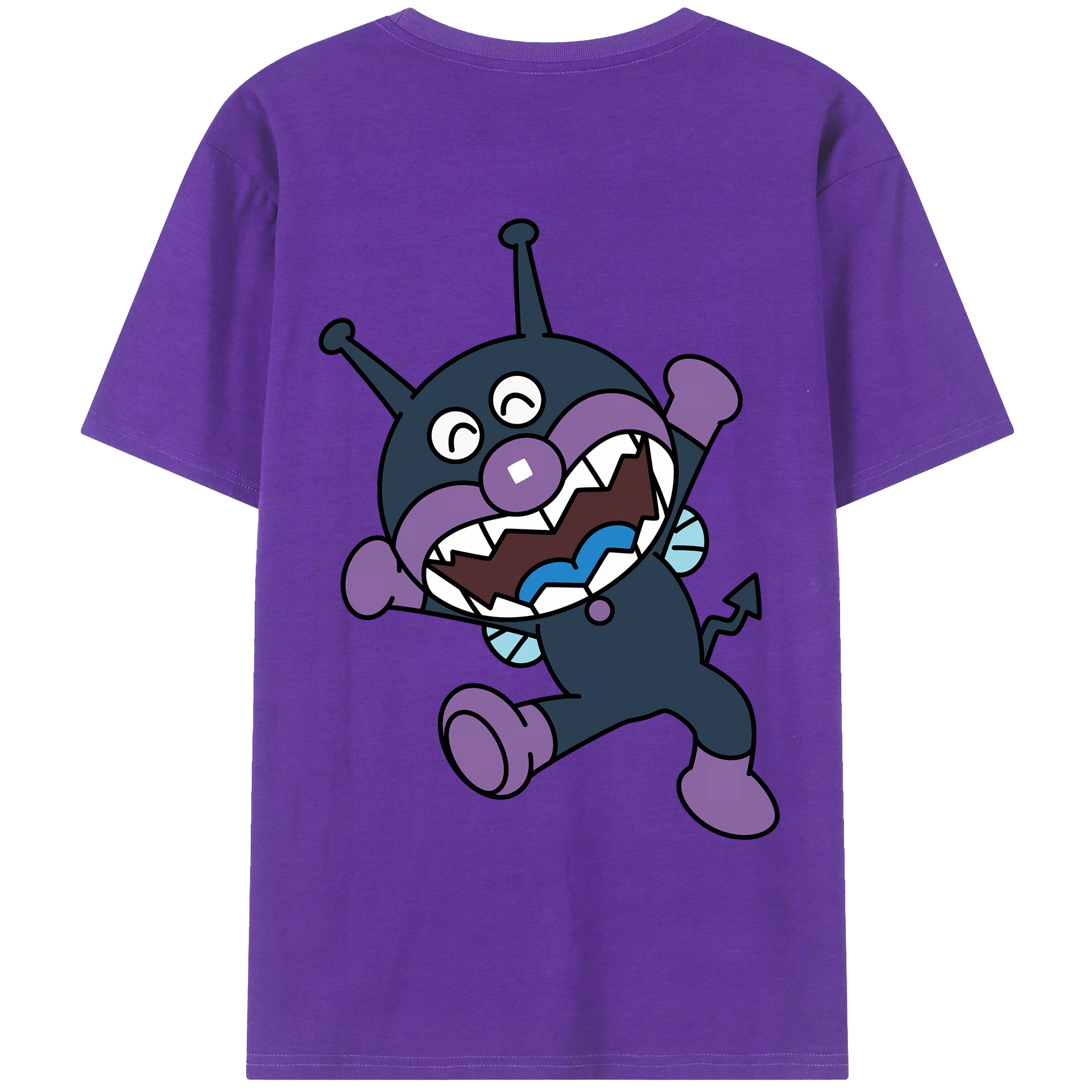 （画像用） アンパンマン Anpanman 綿100％ メンズ半袖Tシャツ（バックプリント） 通気性