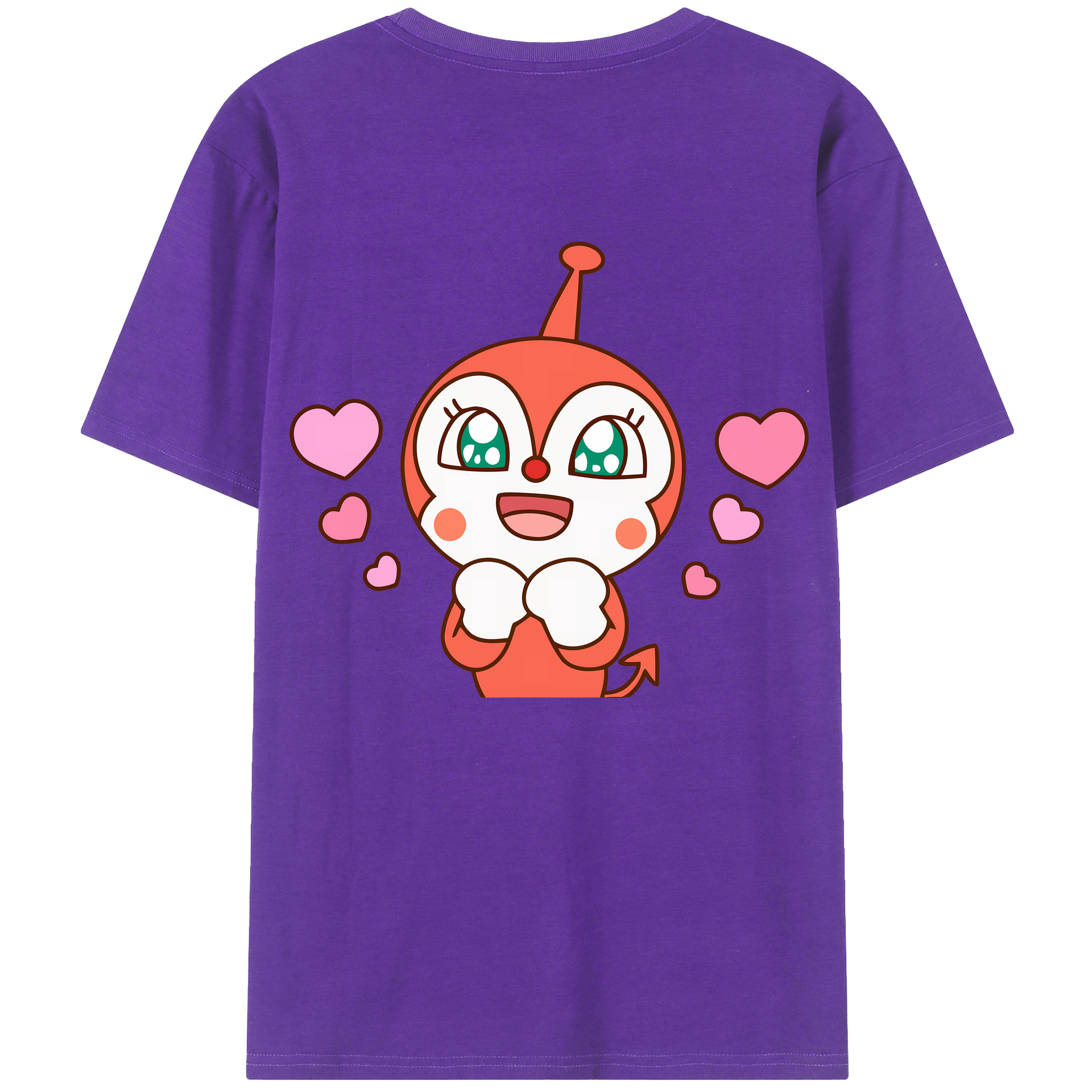 （画像用） アンパンマン Anpanman 綿100％ メンズ半袖Tシャツ（バックプリント） 通気性