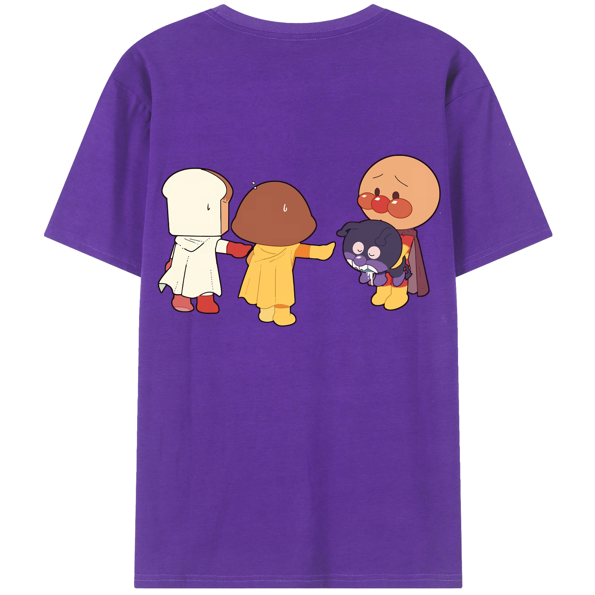（画像用） アンパンマン Anpanman 綿100％ メンズ半袖Tシャツ（バックプリント） 通気性