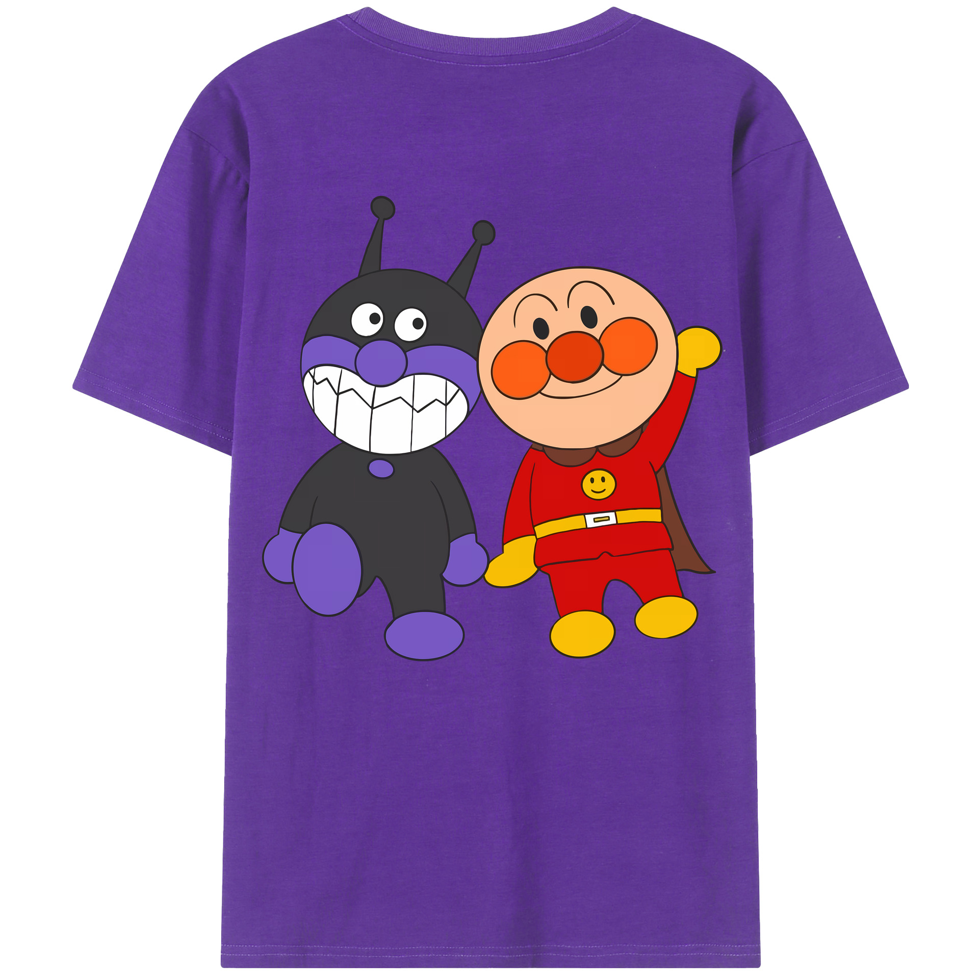 （画像用） アンパンマン Anpanman 綿100％ メンズ半袖Tシャツ（バックプリント） 通気性