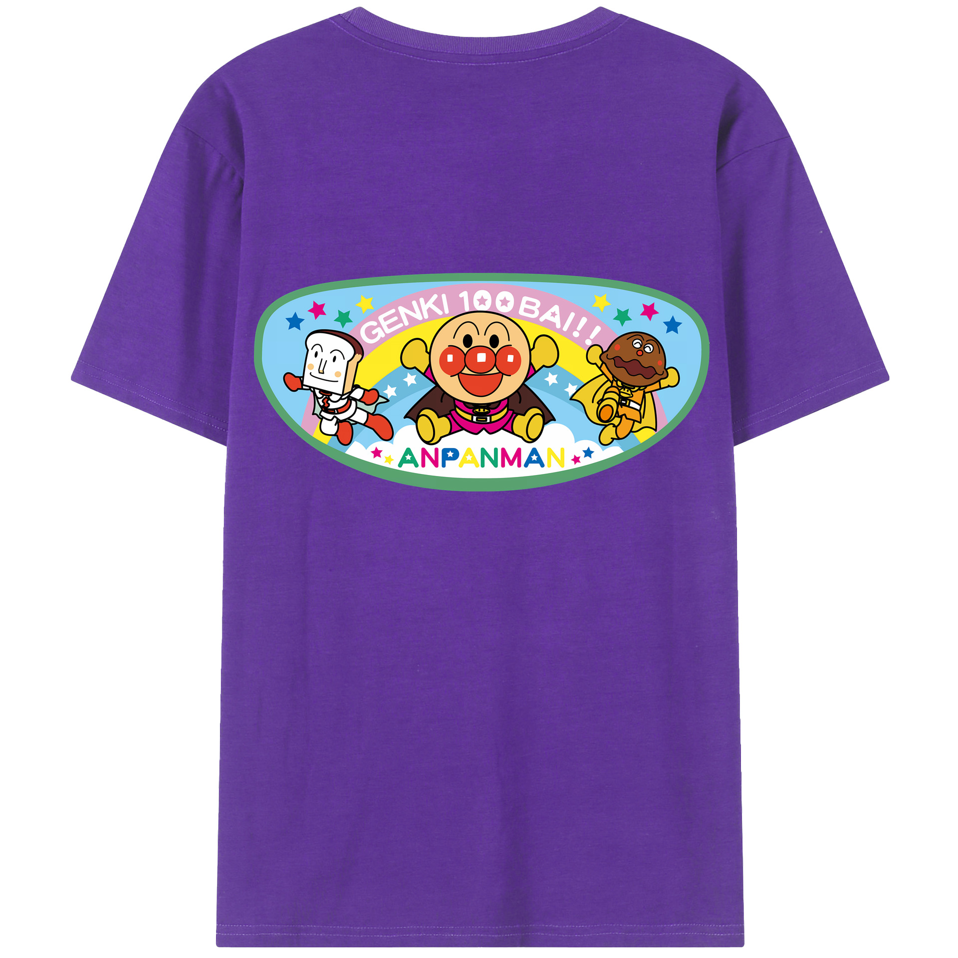 （画像用） アンパンマン Anpanman 綿100％ メンズ半袖Tシャツ（バックプリント） 通気性