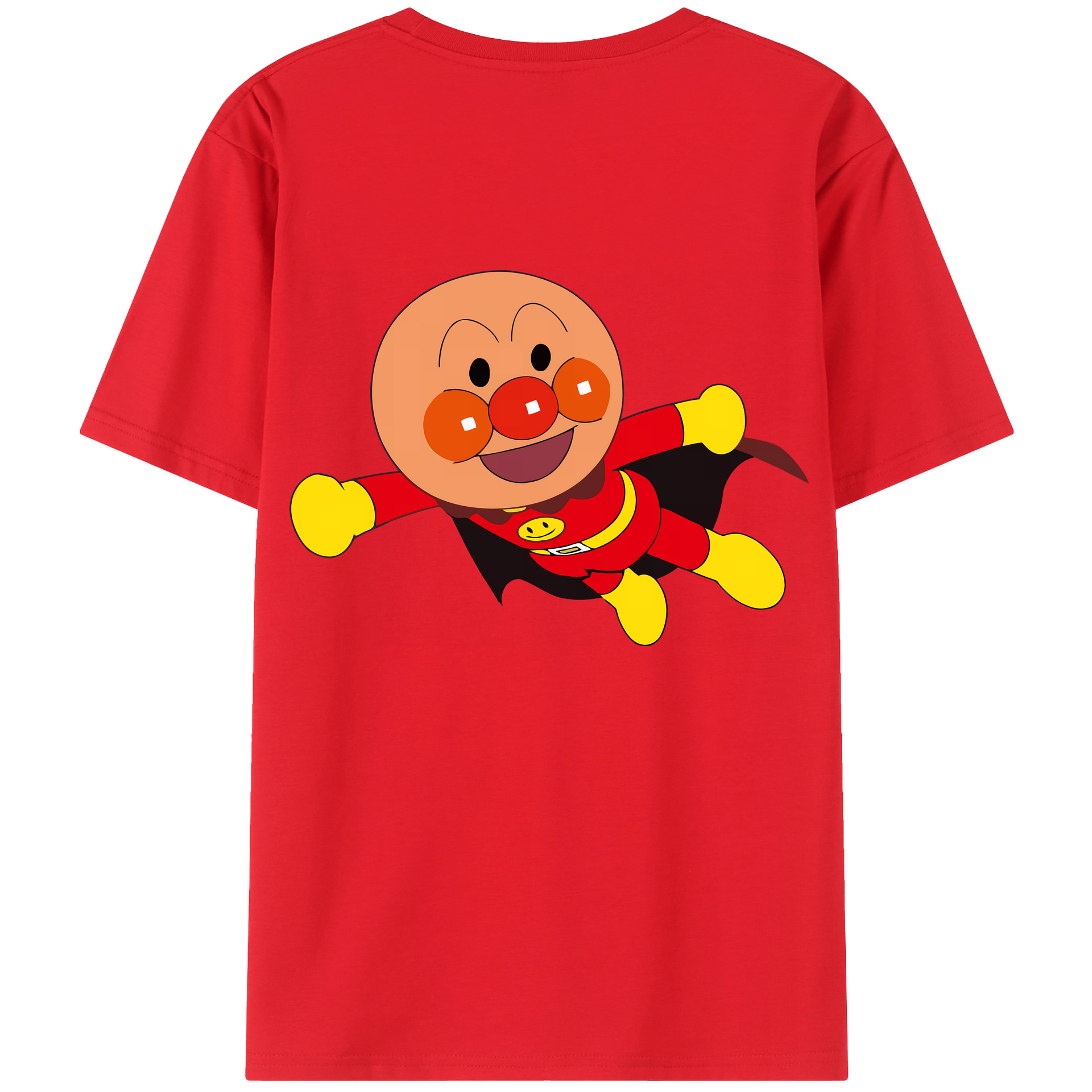 （画像用） アンパンマン Anpanman 綿100％ メンズ半袖Tシャツ（バックプリント） 通気性
