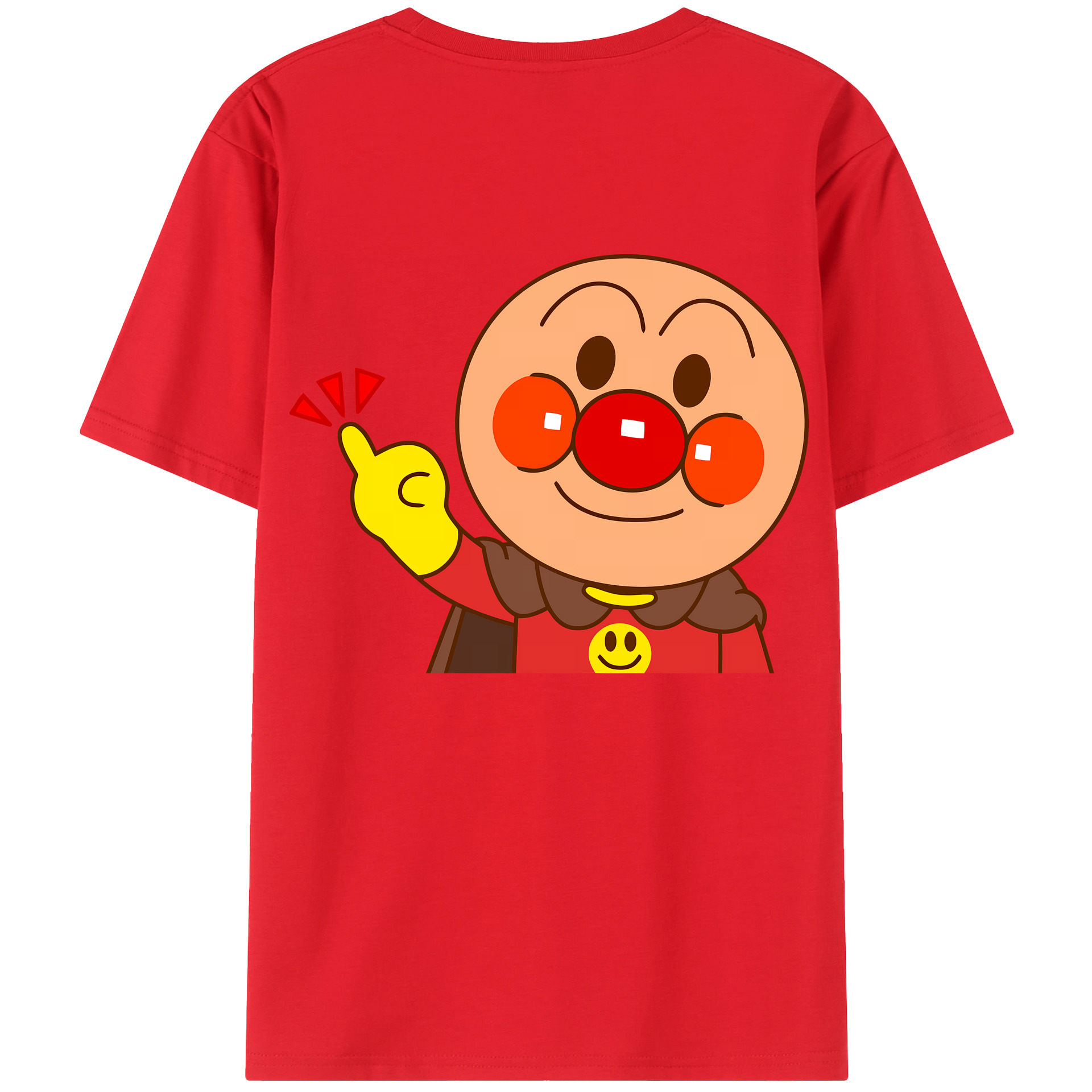 （画像用） アンパンマン Anpanman 綿100％ メンズ半袖Tシャツ（バックプリント） 通気性