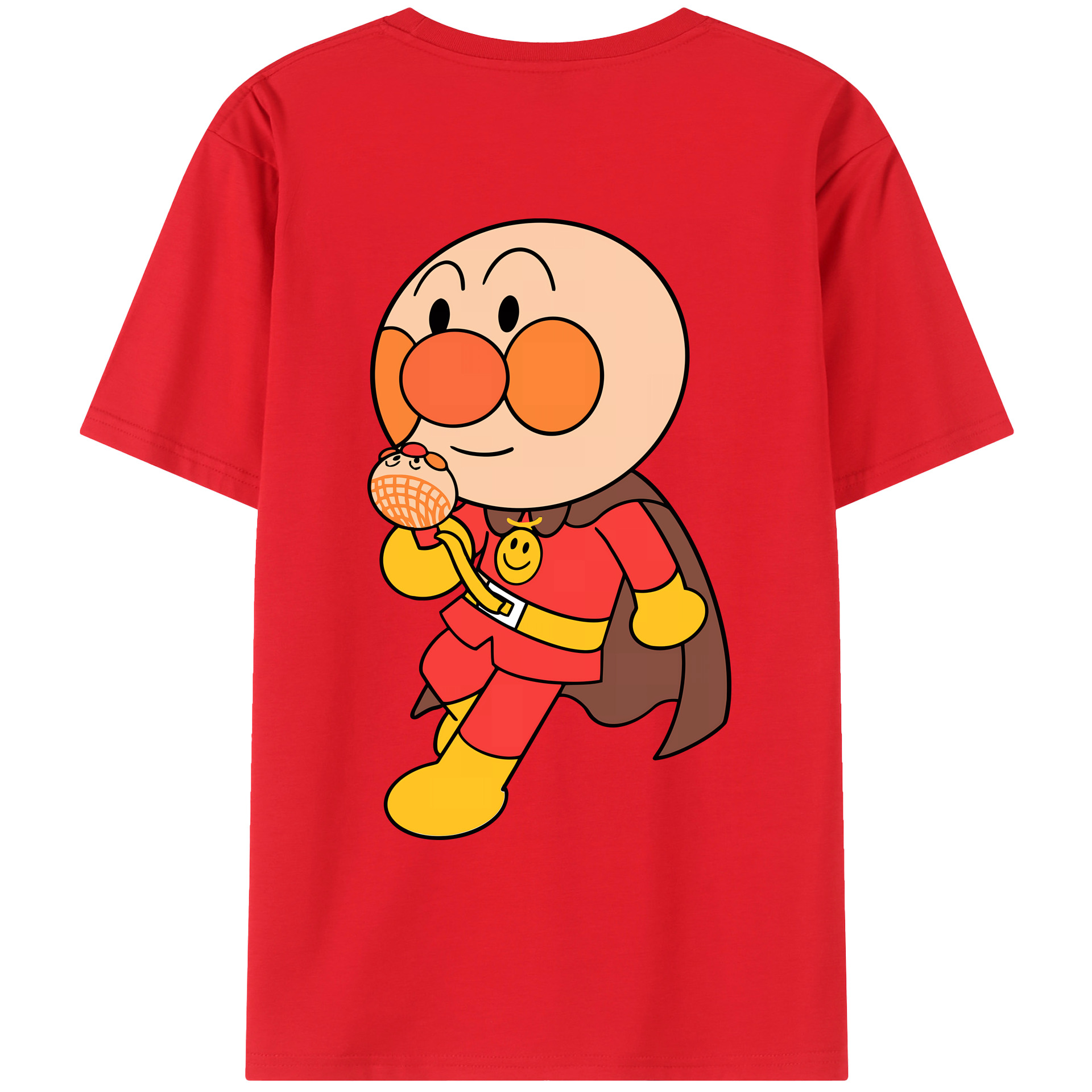 （画像用） アンパンマン Anpanman 綿100％ メンズ半袖Tシャツ（バックプリント） 通気性