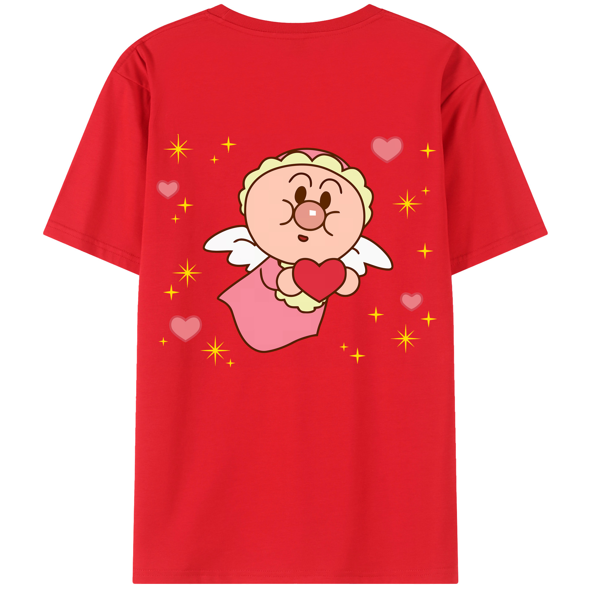 （画像用） アンパンマン Anpanman 綿100％ メンズ半袖Tシャツ（バックプリント） 通気性
