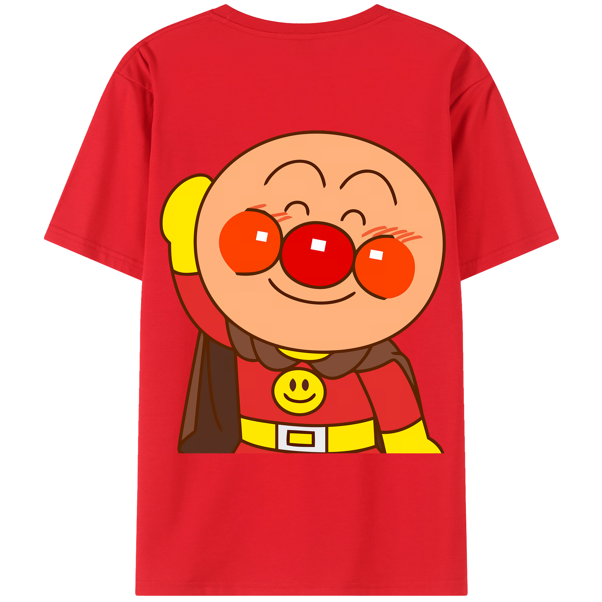 （画像用） アンパンマン Anpanman 綿100％ メンズ半袖Tシャツ（バックプリント） 通気性