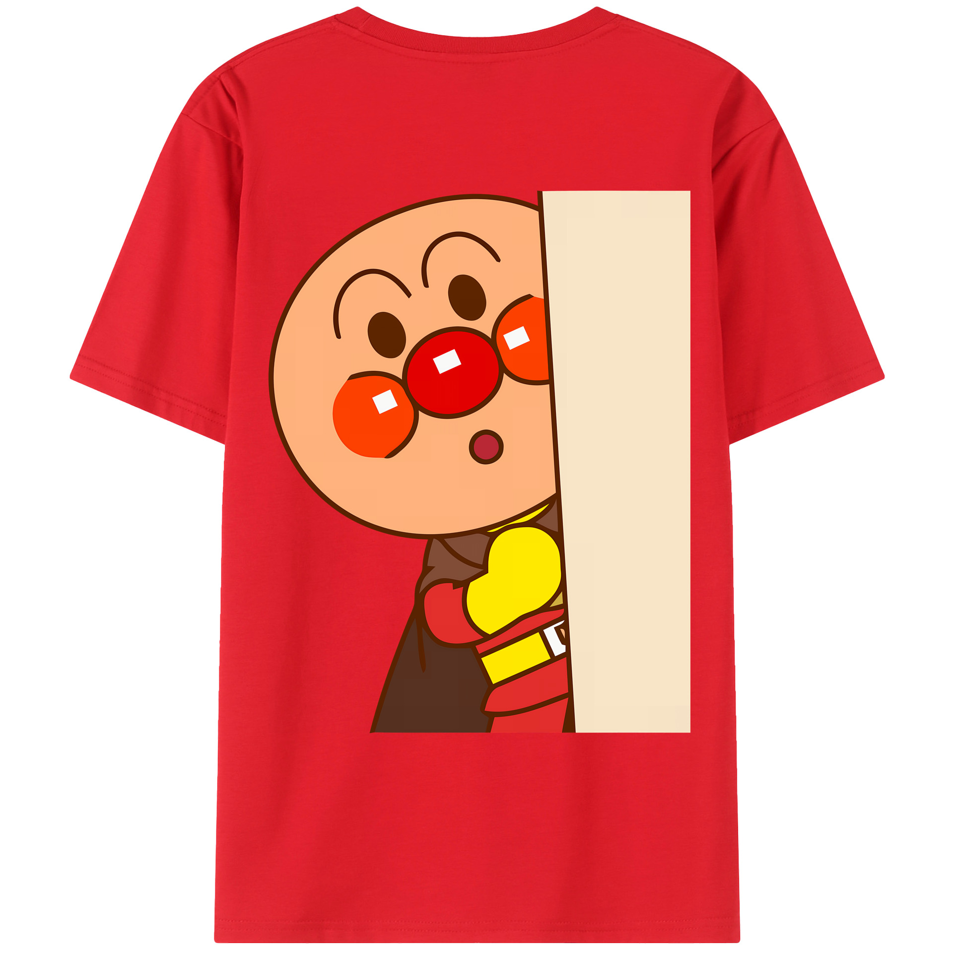（画像用） アンパンマン Anpanman 綿100％ メンズ半袖Tシャツ（バックプリント） 通気性
